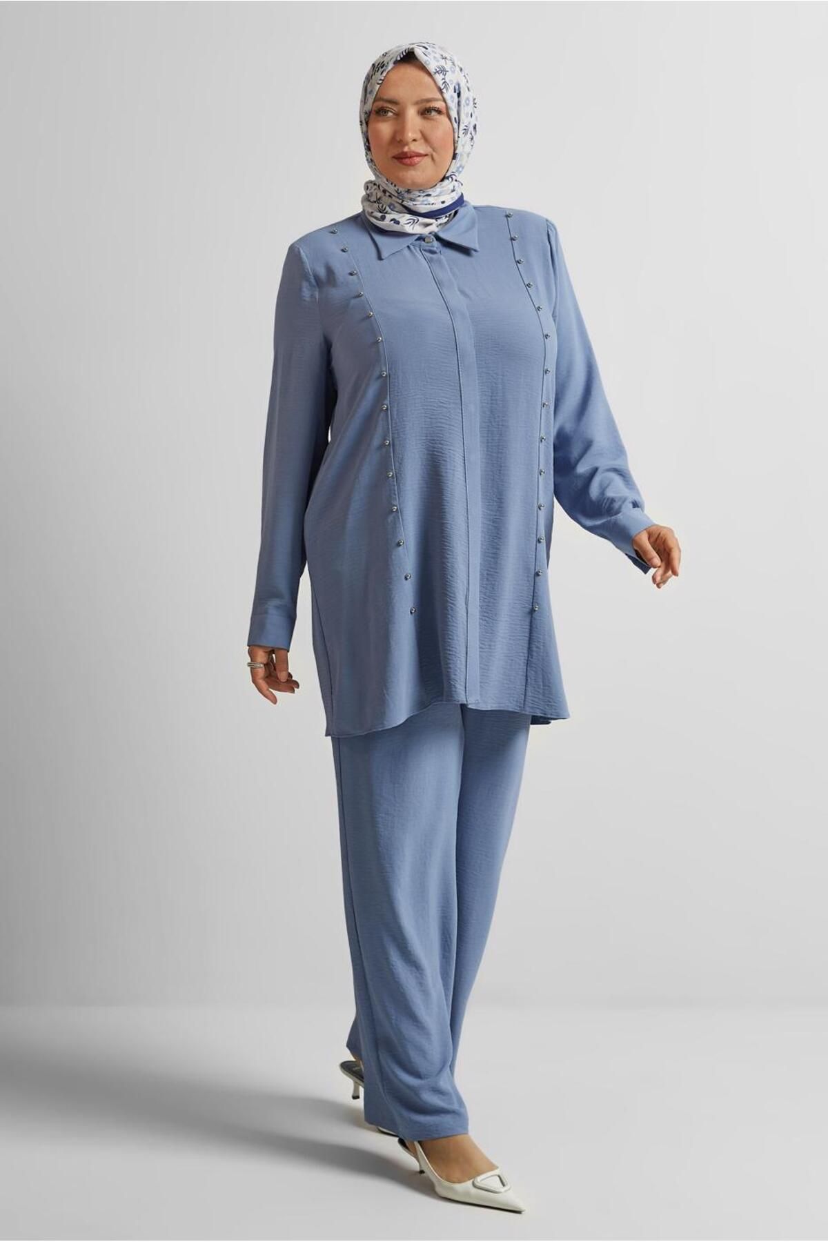 Alvina BONCUK DETAYLI PANTOLONLU TAKIM 20731