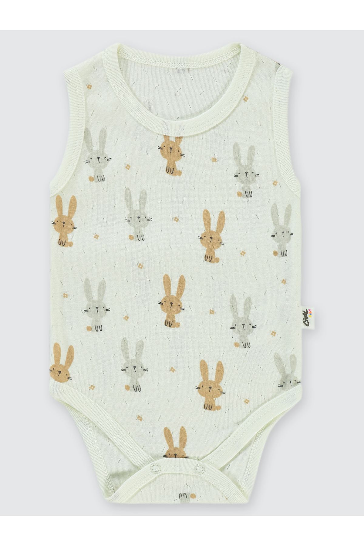 Civil Baby Kız Bebek Çıtçıtlı Badi 1-18 Ay Fildişi
