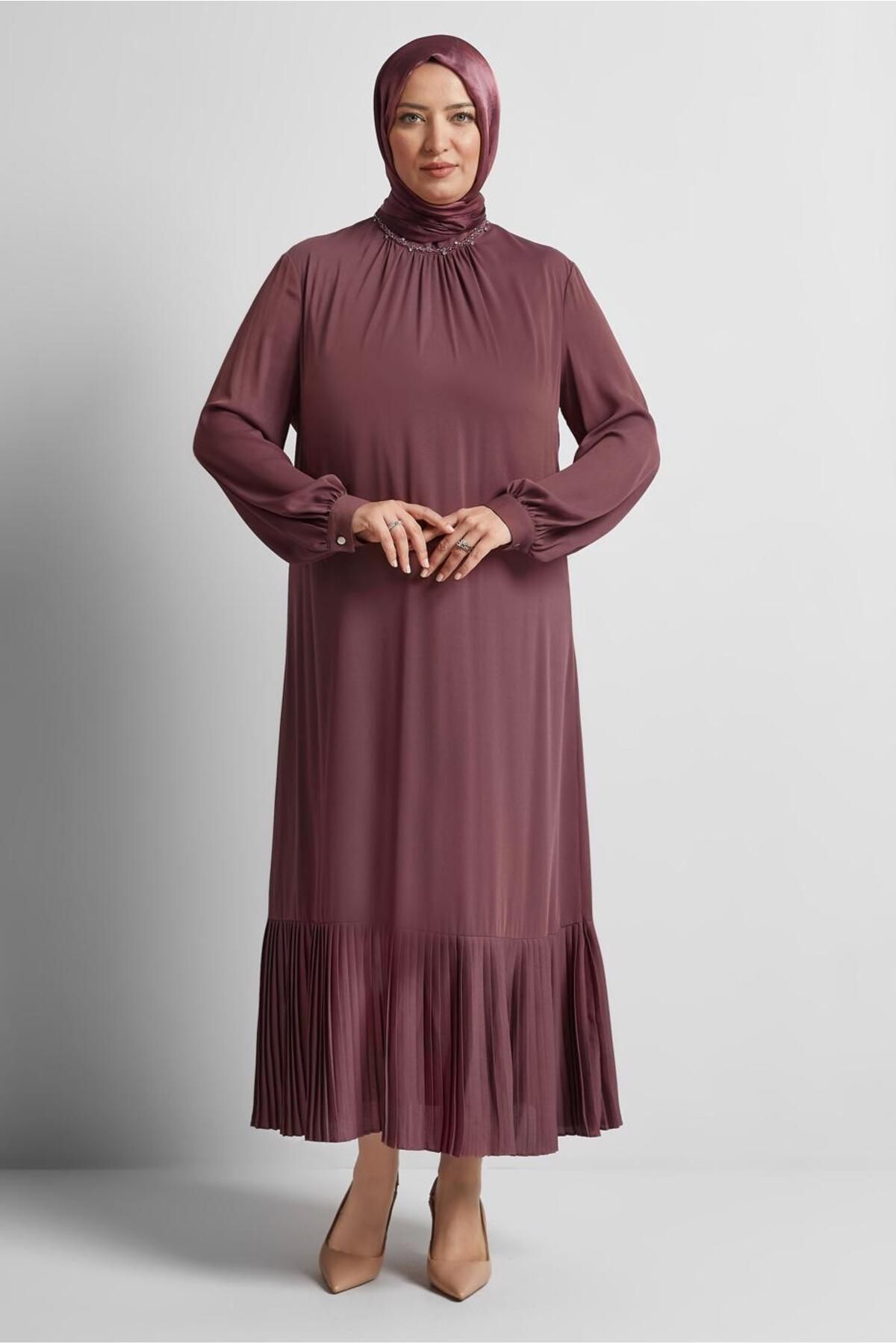Alvina PİLİSE DETAYLI ELBİSE 20541