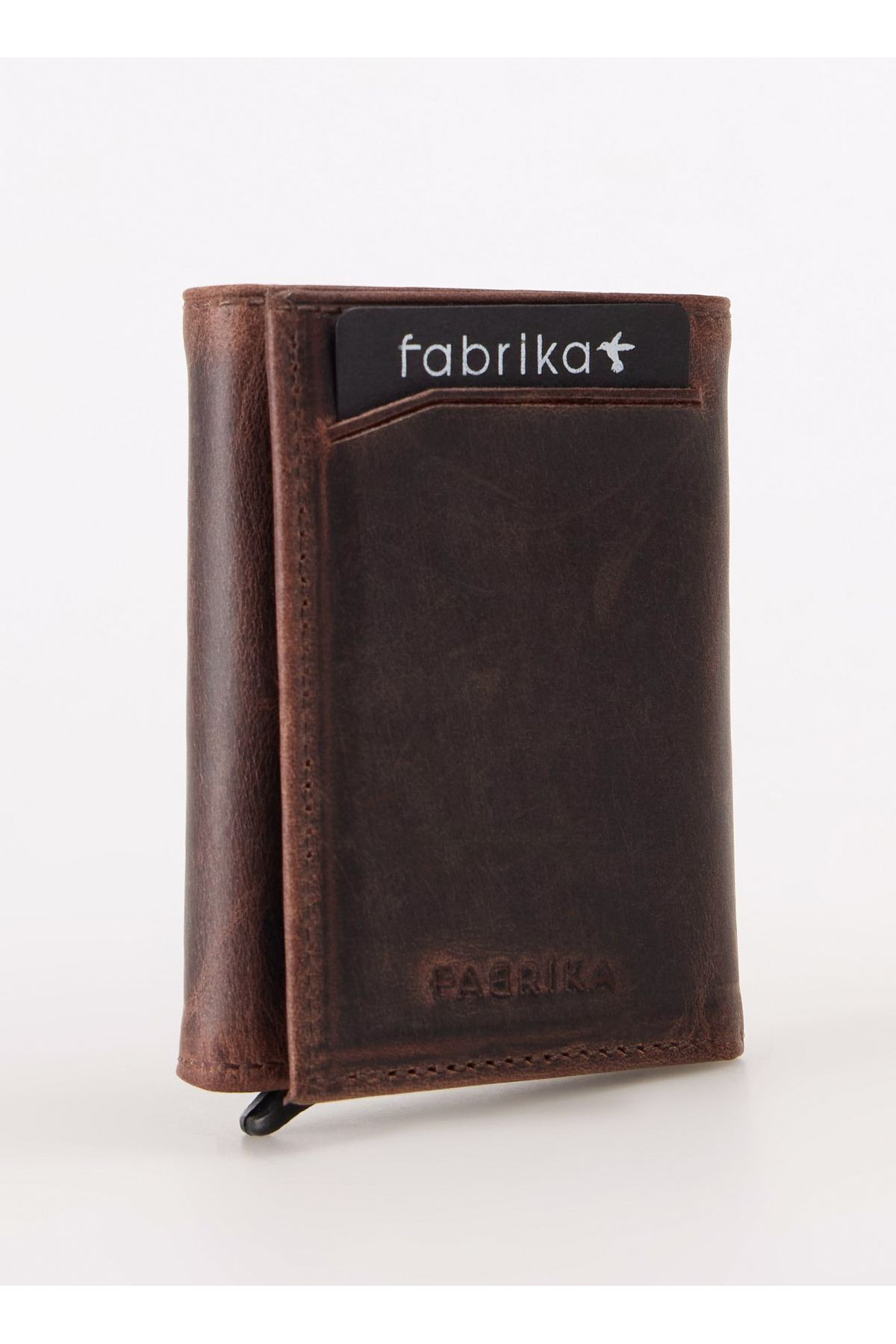 کیف پول مردانه قهوه FRK 356 CRAYZ Fabrika