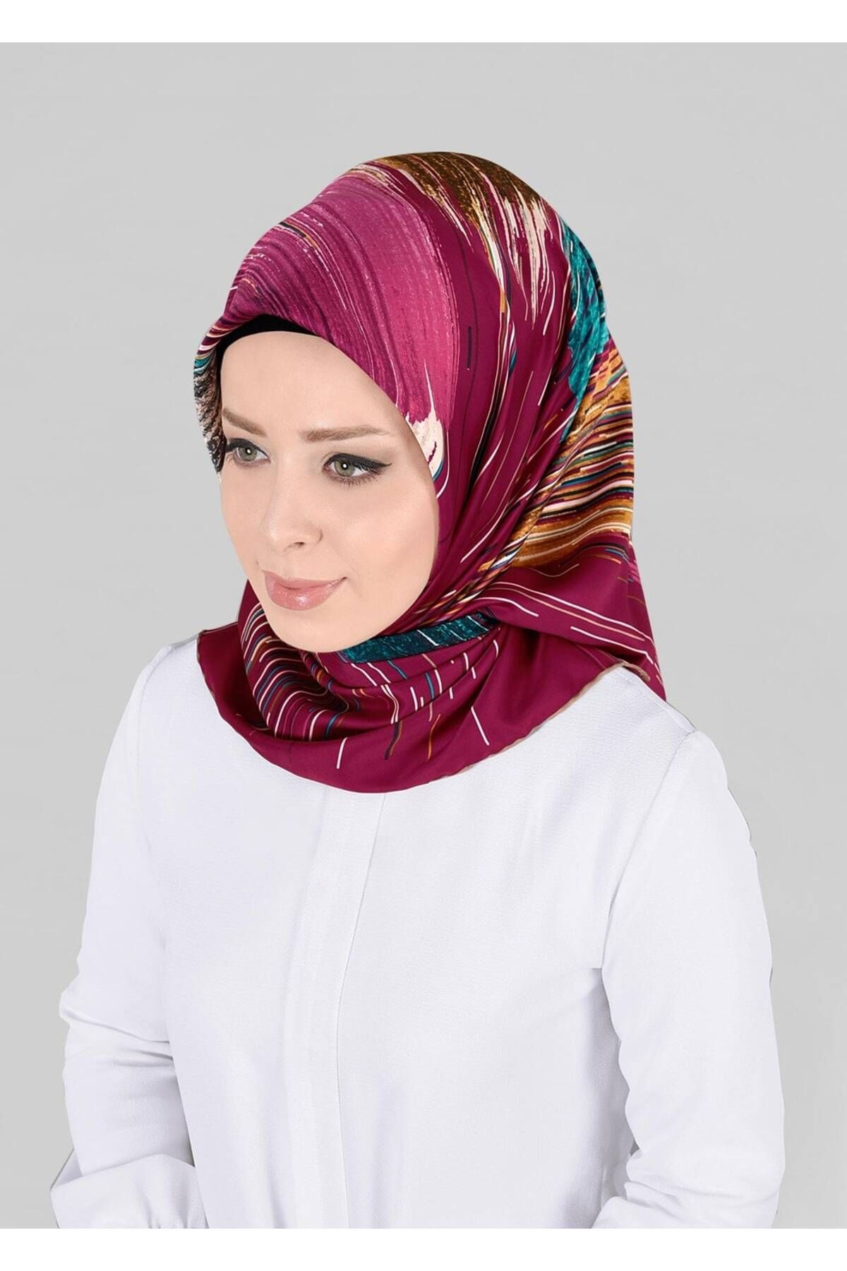 TRENDTESETTÜR KADIN MOR (BEGONVİL) T 12795-01 DESENLİ EŞARP