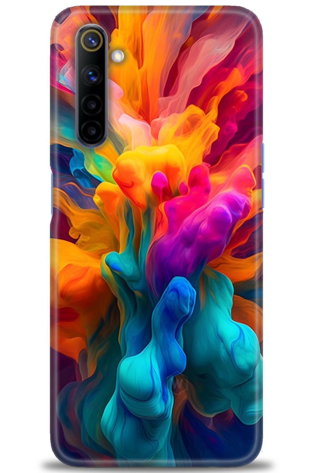 realme 6 İle Uyumlu HD Baskılı Desenli Silikon Kılıf - 43