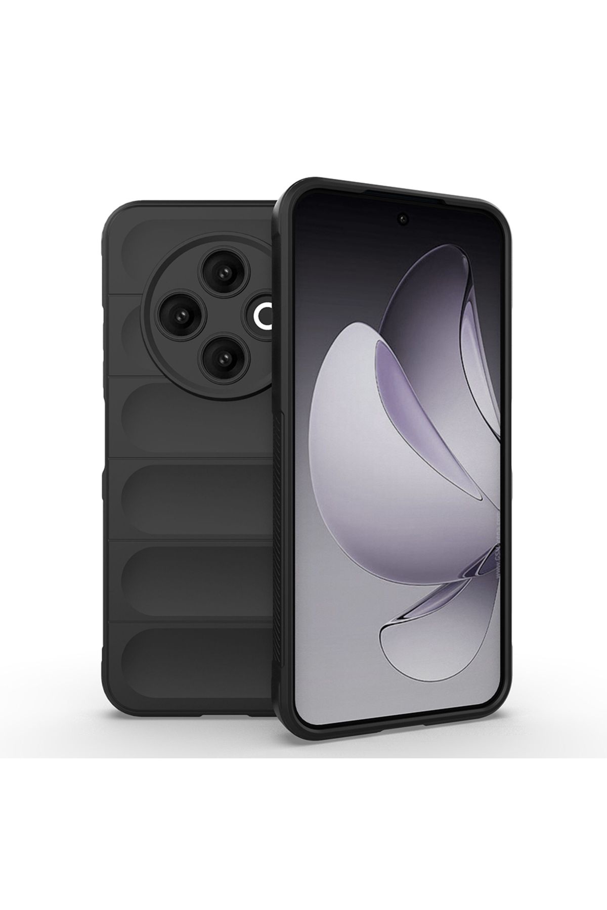 Başkenttekno Tecno Spark 30C 4G Kılıf Esnek TPU Oyuklu Arka Yüzey Tasarımlı Etnik Silikon Kapak