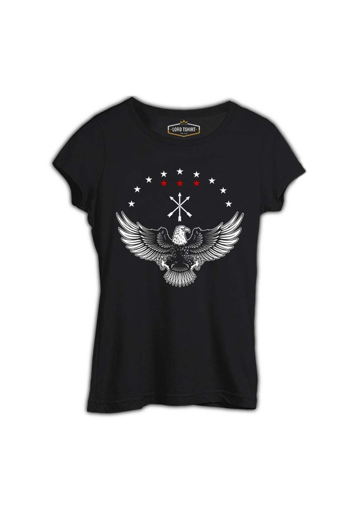 Lord T-Shirt Kafkas Adige Bayraklı Karta Siyah Tshirt