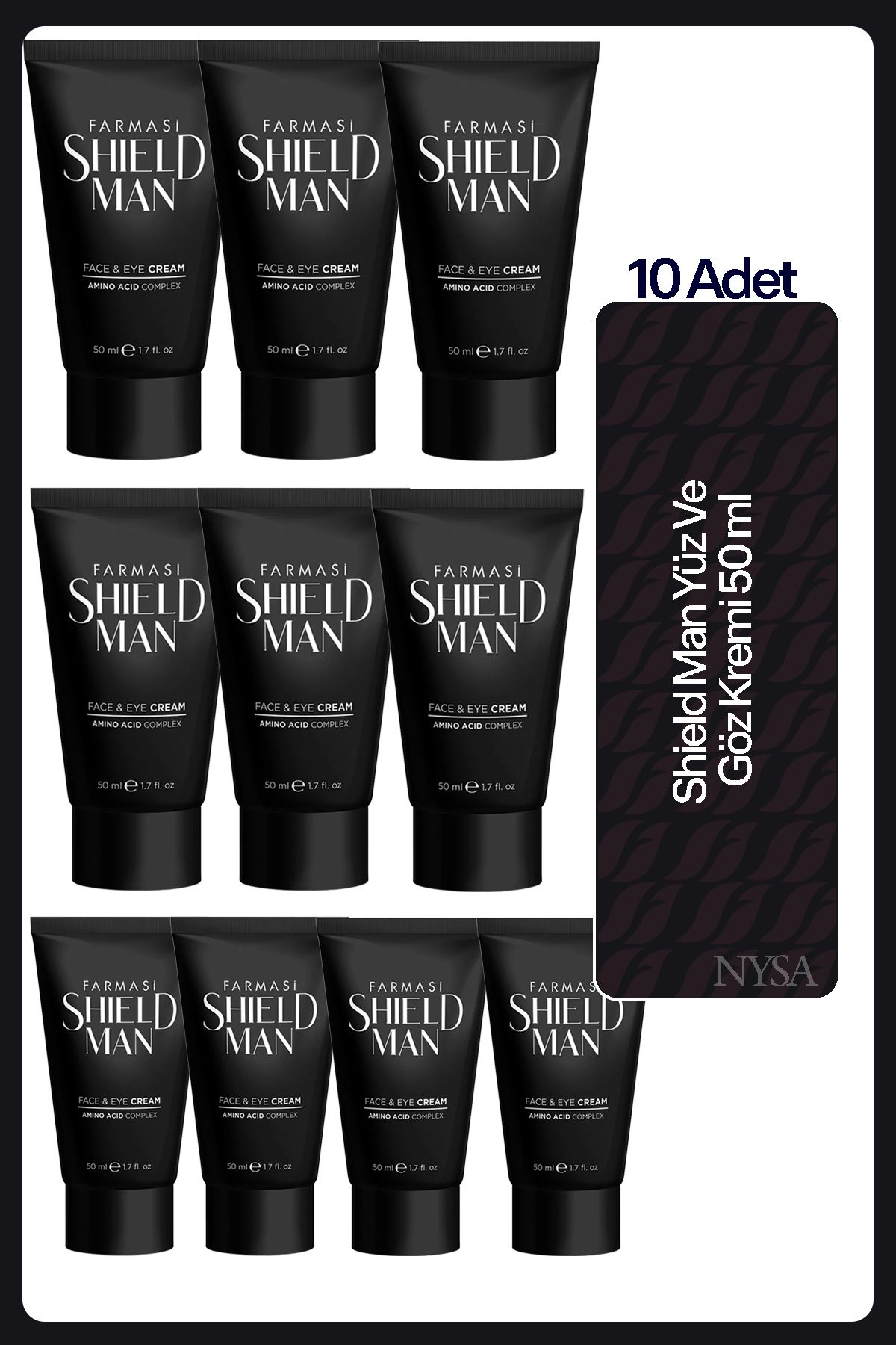 Farmasi Shield Man Yüz Ve Göz Kremi 50 Ml - 10 Adet