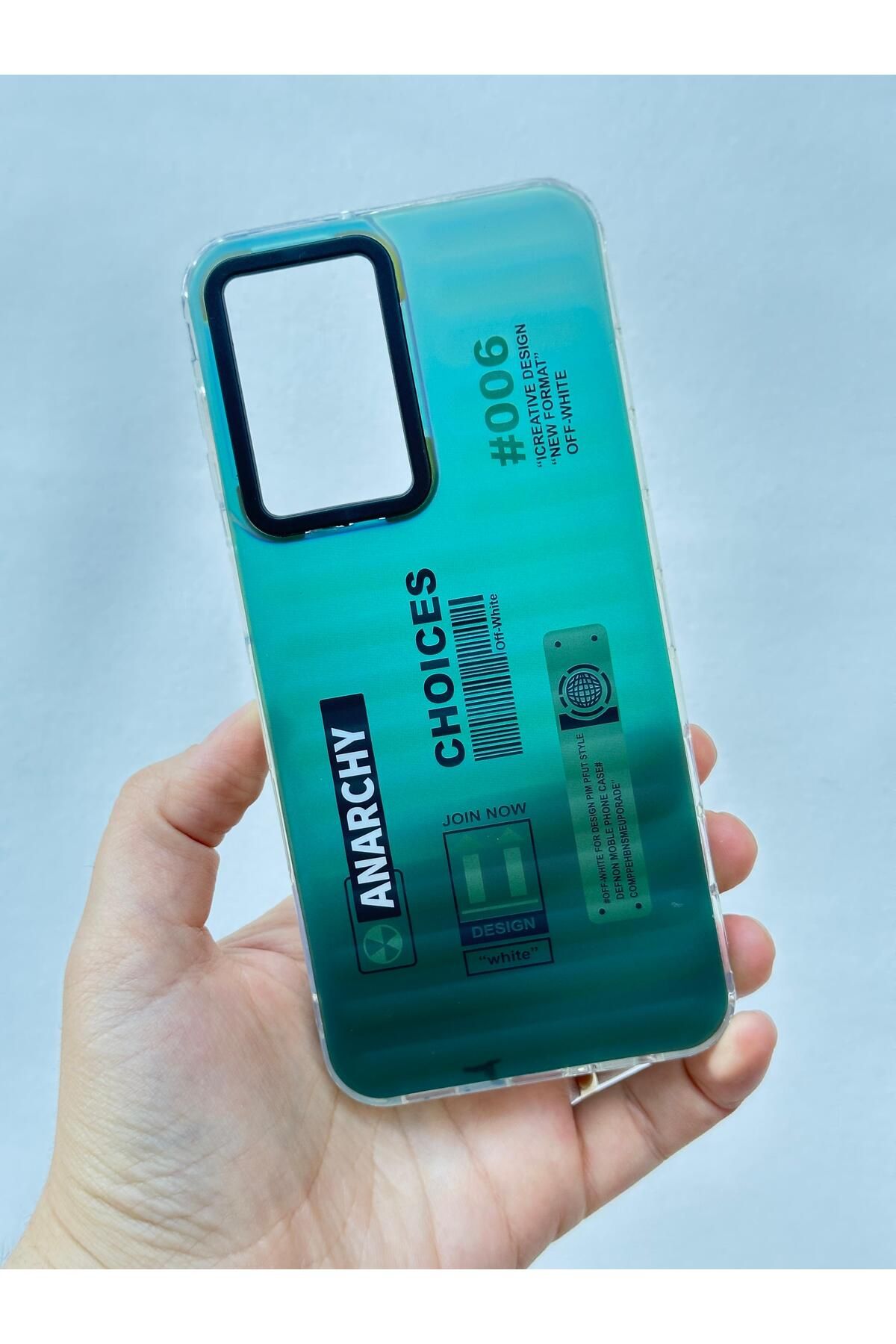 Vip Case SAMSUNG A13 Hologramlı Renk Değiştiren Kamera Çıkıntılı Trend Marka Tasarım Label Kılıf