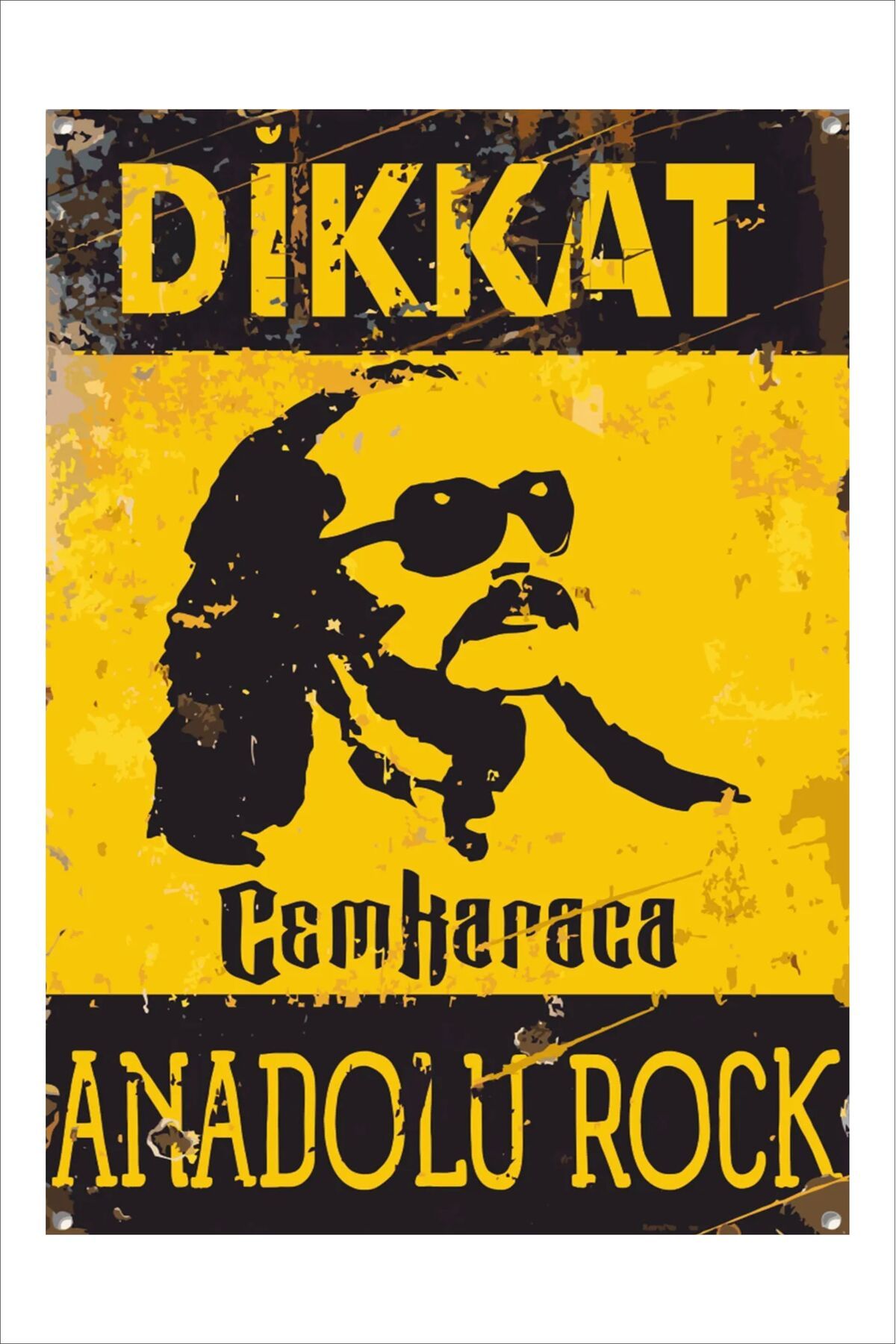 Yeni Yıldız Reklam RETRO CEM KARACA ANADOLU ROCK ANLAMLI DUVAR YAZILARI SÖZLERİ 20X30 TABLO
