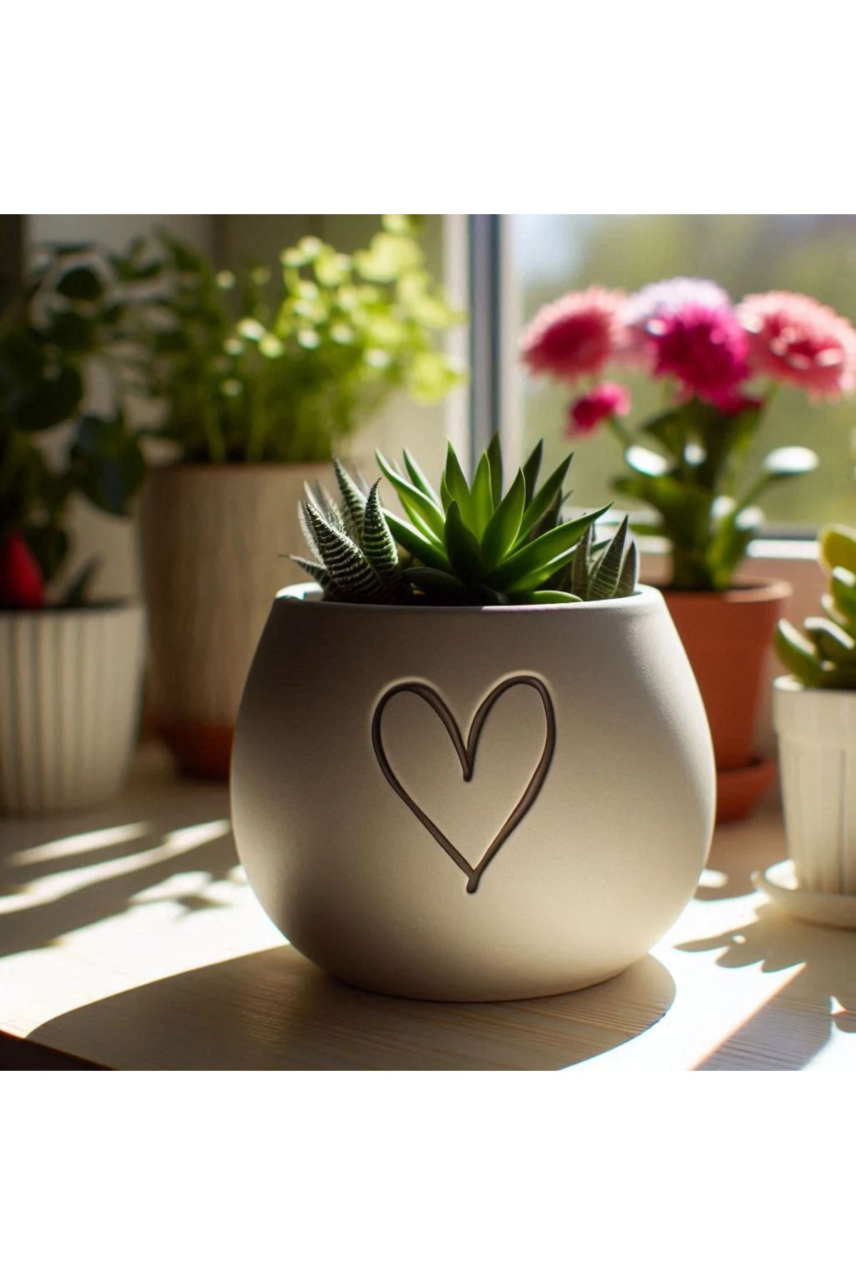 sermen kreatif Small sweet heart plant pot