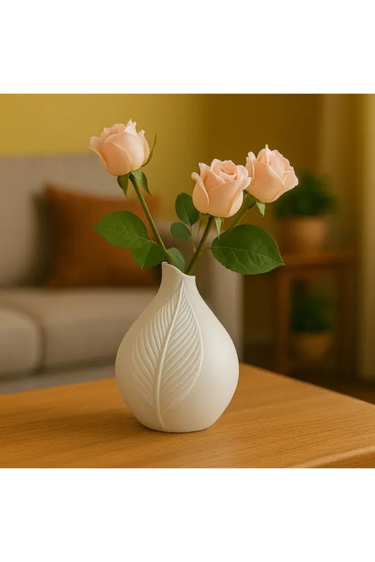 sermen kreatif 🌿 Leaf Whisper – Doğadan İlham Alan Modern 3D Vazo