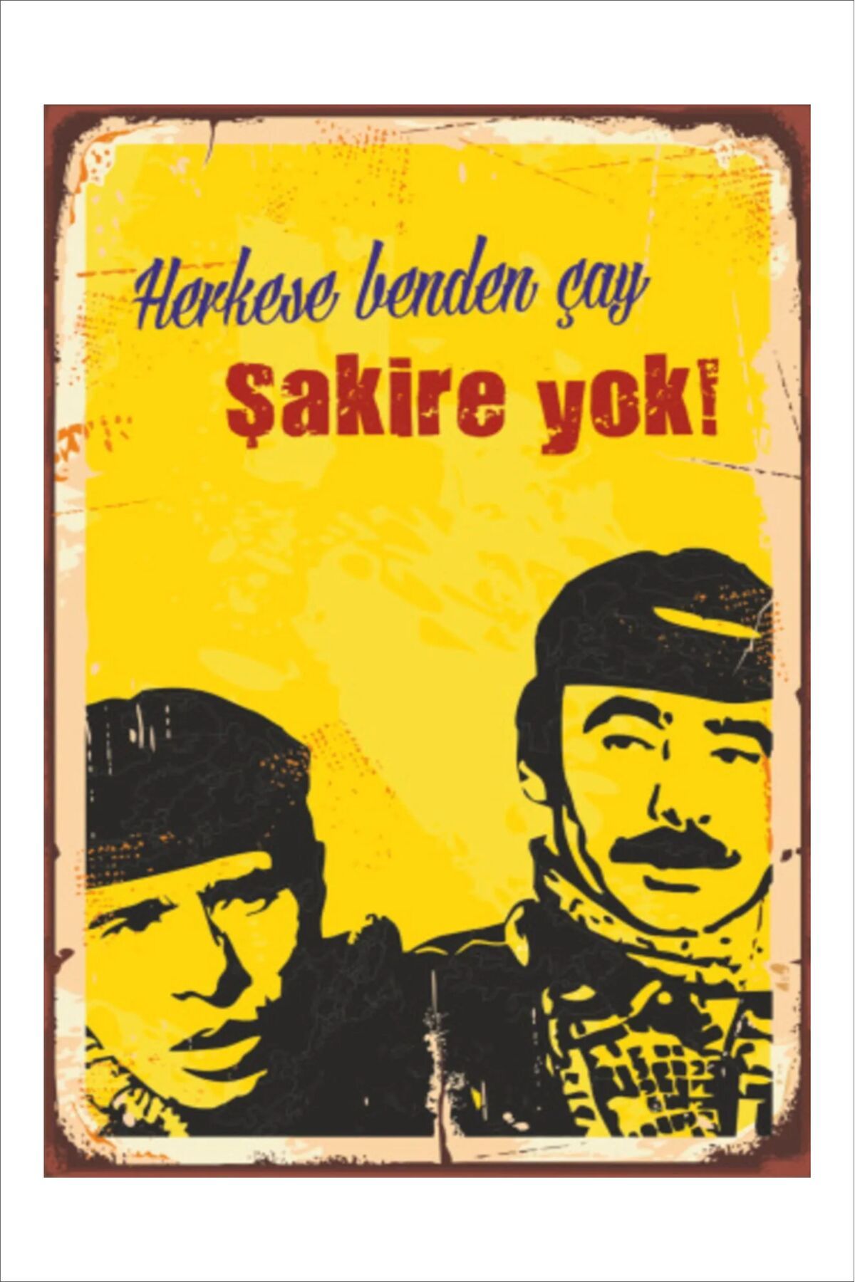 Yeni Yıldız Reklam RETRO ŞENER ŞEN İLYAS SALMAN KOMİK ESPRİLİ ANLAMLI DUVAR YAZILARI SÖZLERİ 20X30 TABLO