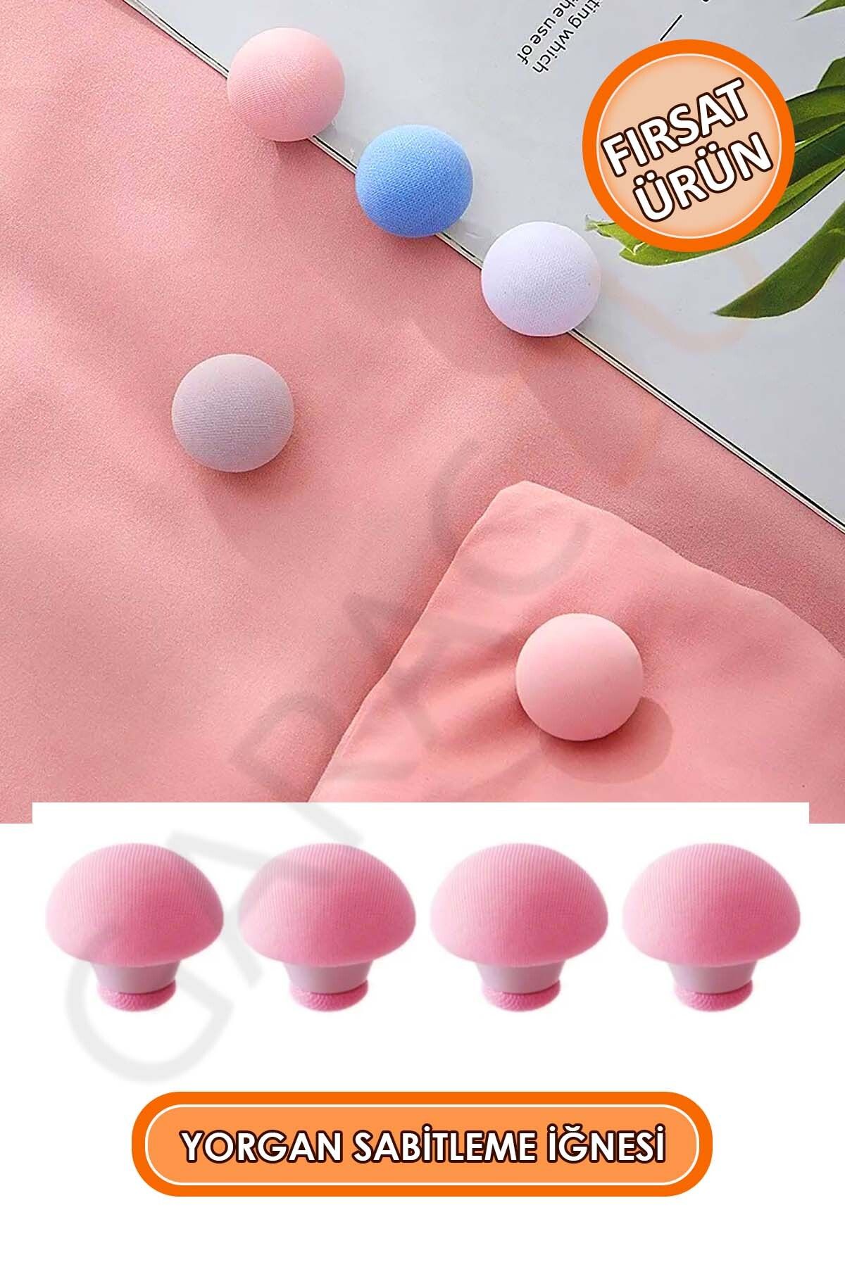 garaccu Yorgan Çarşaf Ve Nevresim Sabitleme Iğnesi Tutucu Kaydırmaz Klips 4 Adet Pembe