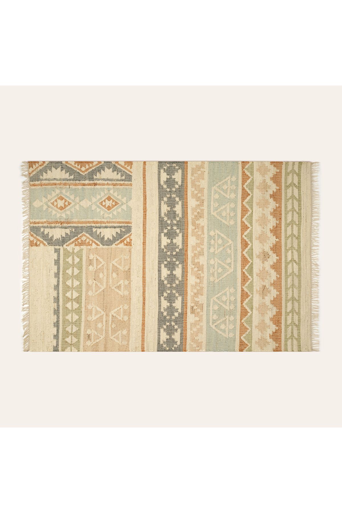 Zsa Zsa Zsu Jaıpur Jüt Kilim 80x150 Cm Bej - Mavi