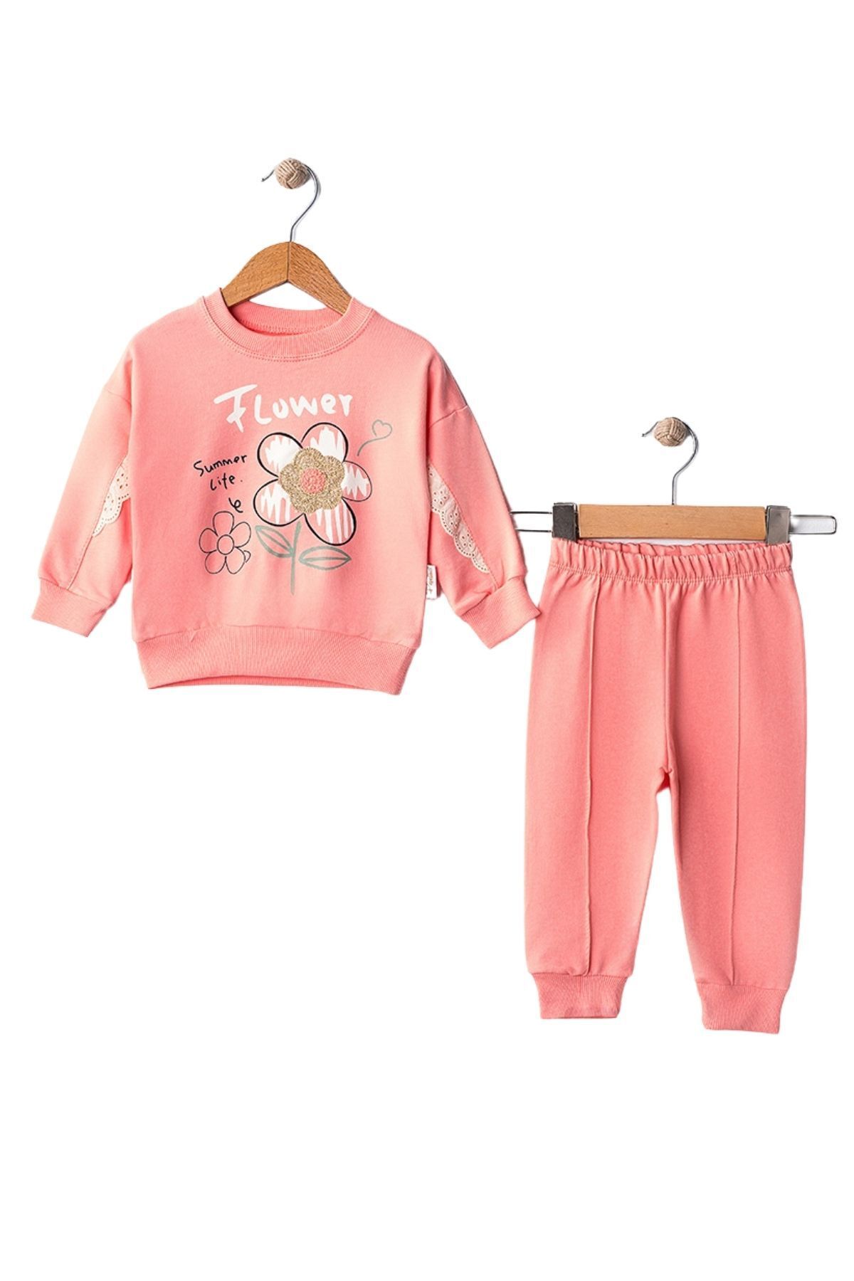 CRASSİ Kız Bebek Takım Flower Baskılı