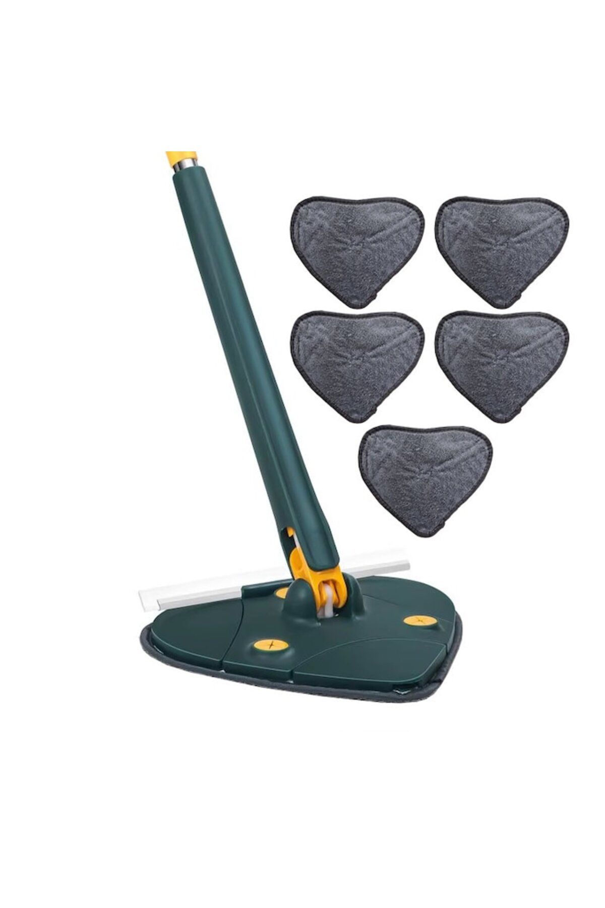 NEXTLY Set Mop Multifunctional Cu 5 Lavete Nextly Pentru Suprafete Uscate Si Umede, Cap Forma De Inima 360° - Mărime unică