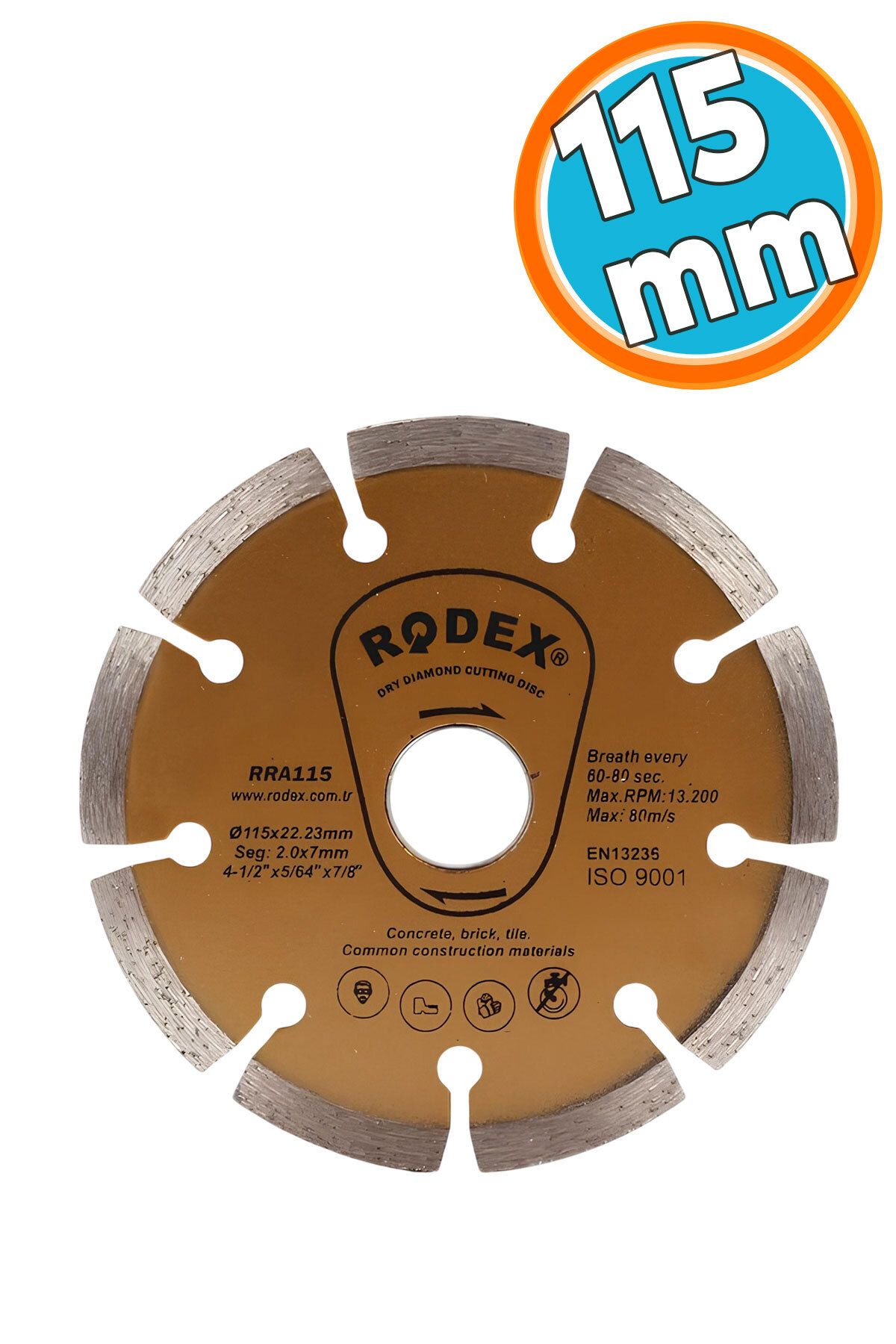 NZB Elmas Kesici Disk 115 mm Beton, Mermer, Granit ve Taş Kesim Uyumlu Dayanıklı Kesme Taşı