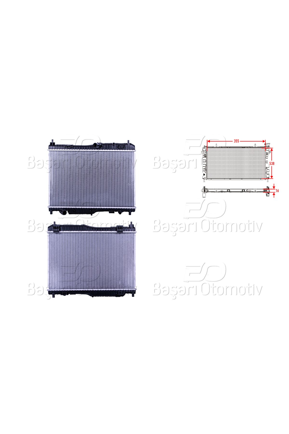Wisco SU RADYATORU BRAZING AT 355X538X16 MM / FORD FIESTA 1.4 09> / 8V518005FA-WISCO