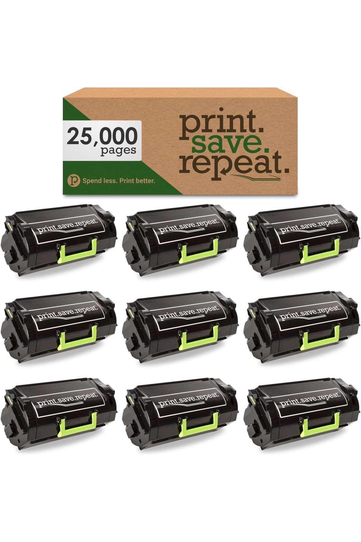 Lexmark MUADİL 25000 SAYFA Toner Cartridges for MS710, MS711, MS810, MS811, MS812 9 ADET AVANTAJ PAKET