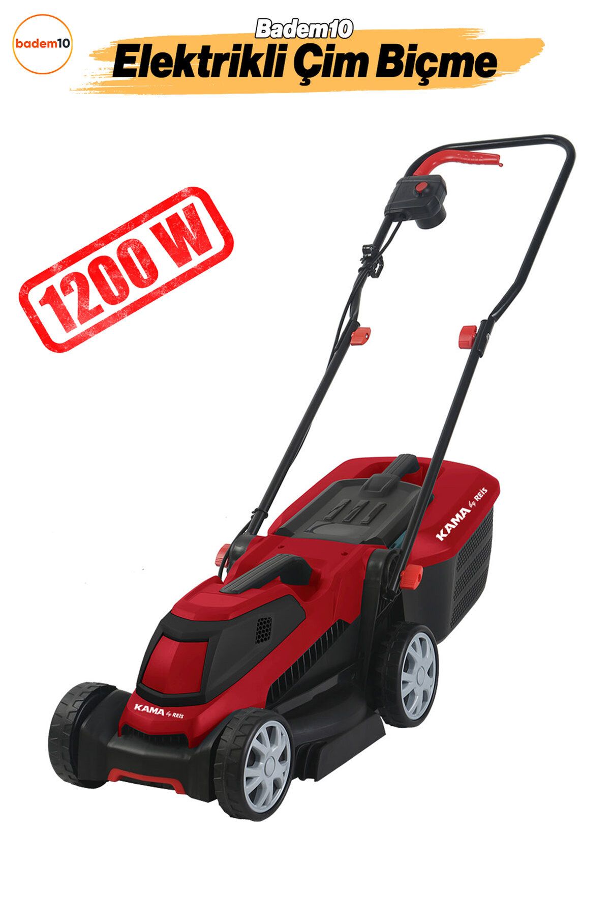 Kama ECBM32 Elektrikli Çim Biçme Makinası Çim Kesme Makinesi 1200 W