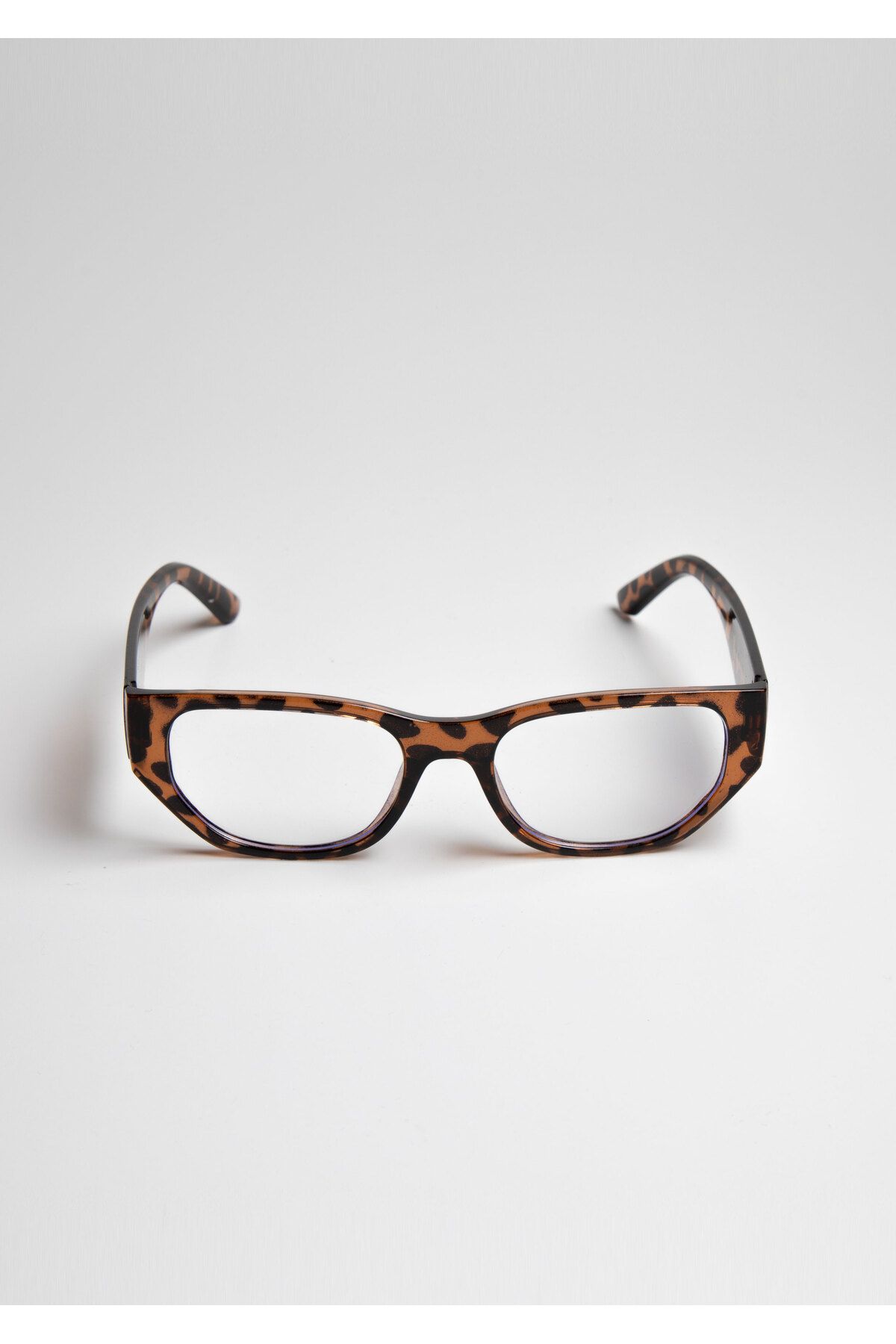 shop Oval Blue Blok Stil Gözlük Leopar Almr-01