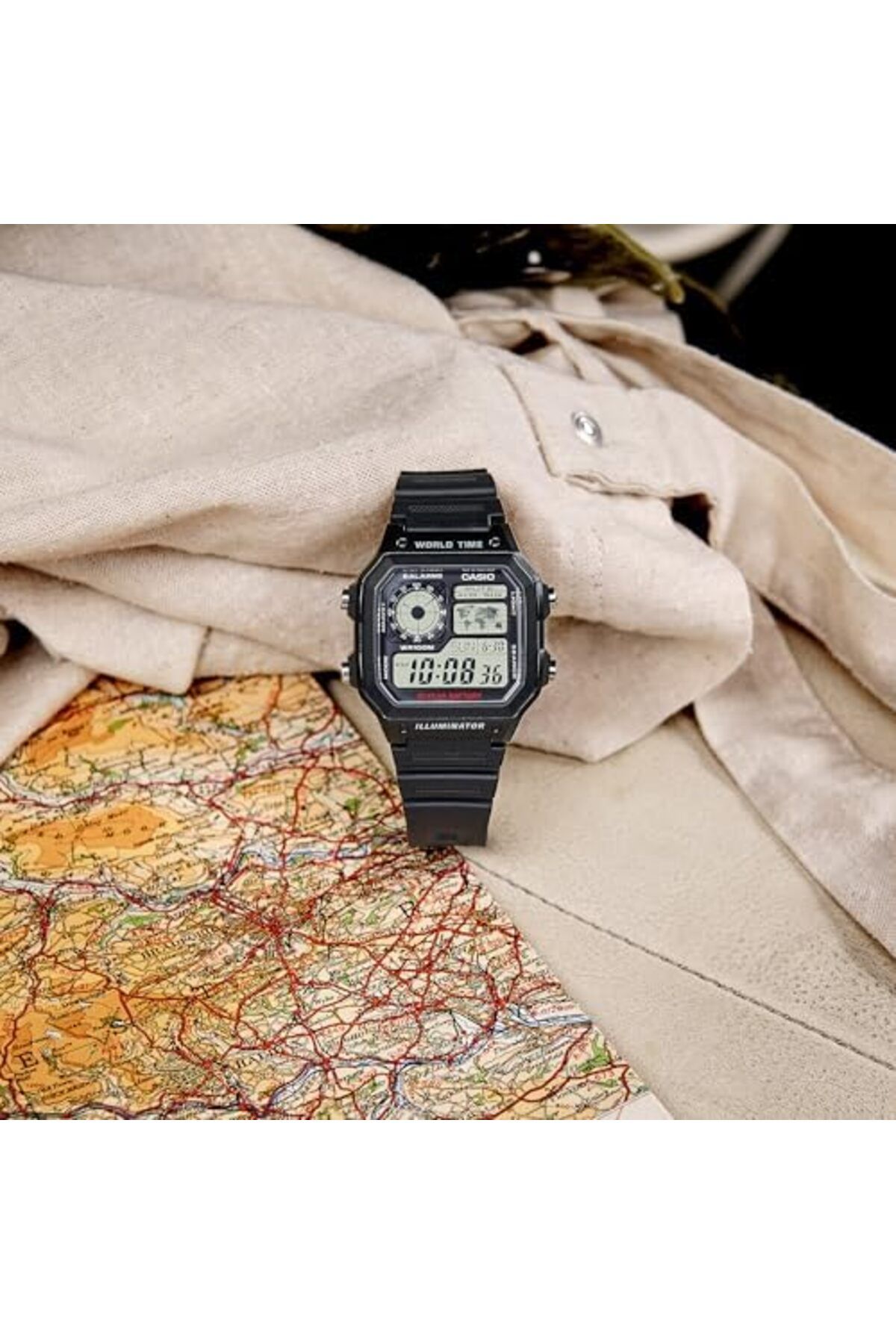 Casio-Casio Men's Digital Dial Stainless Steel Band Watch 6