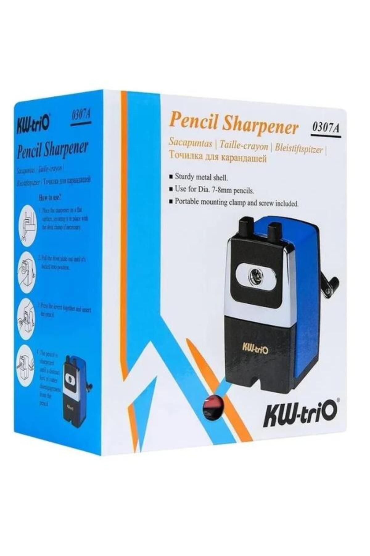 Kw-Trio-Metal Desk Pencil Sharpener 0307A - Red 7