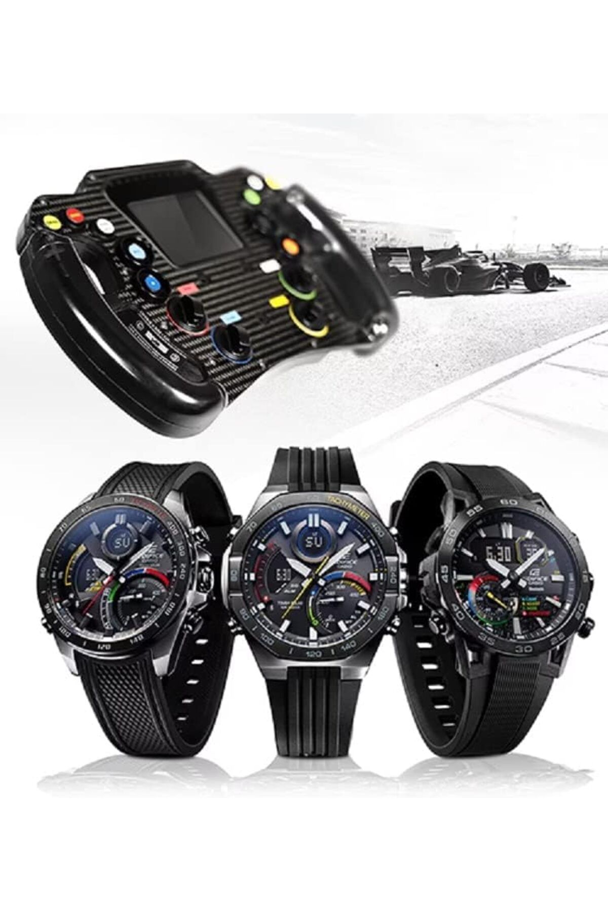 Casio-Edifice Bluetooth Connect Analog-Digital Black Dial Men's Watch 6