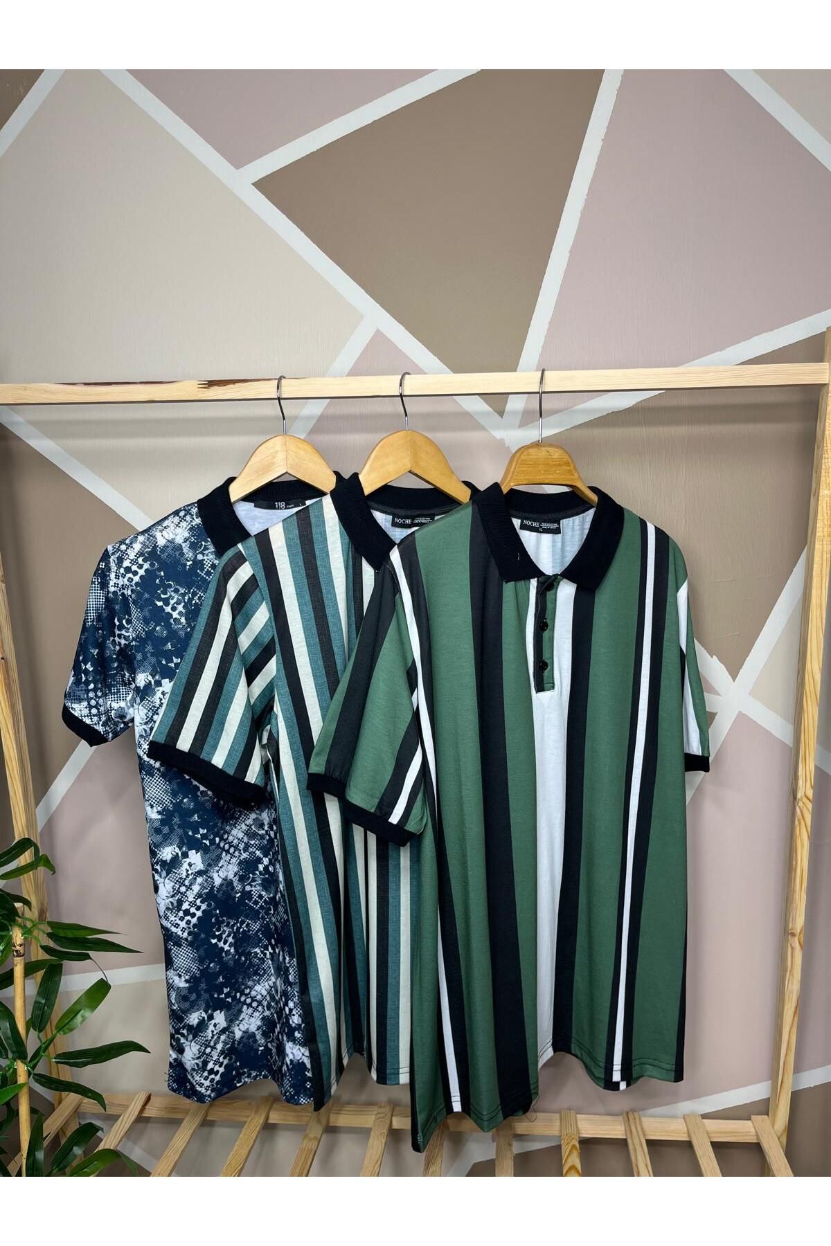 MFZ Giyim 3'Lü Polo Yaka T-shirt