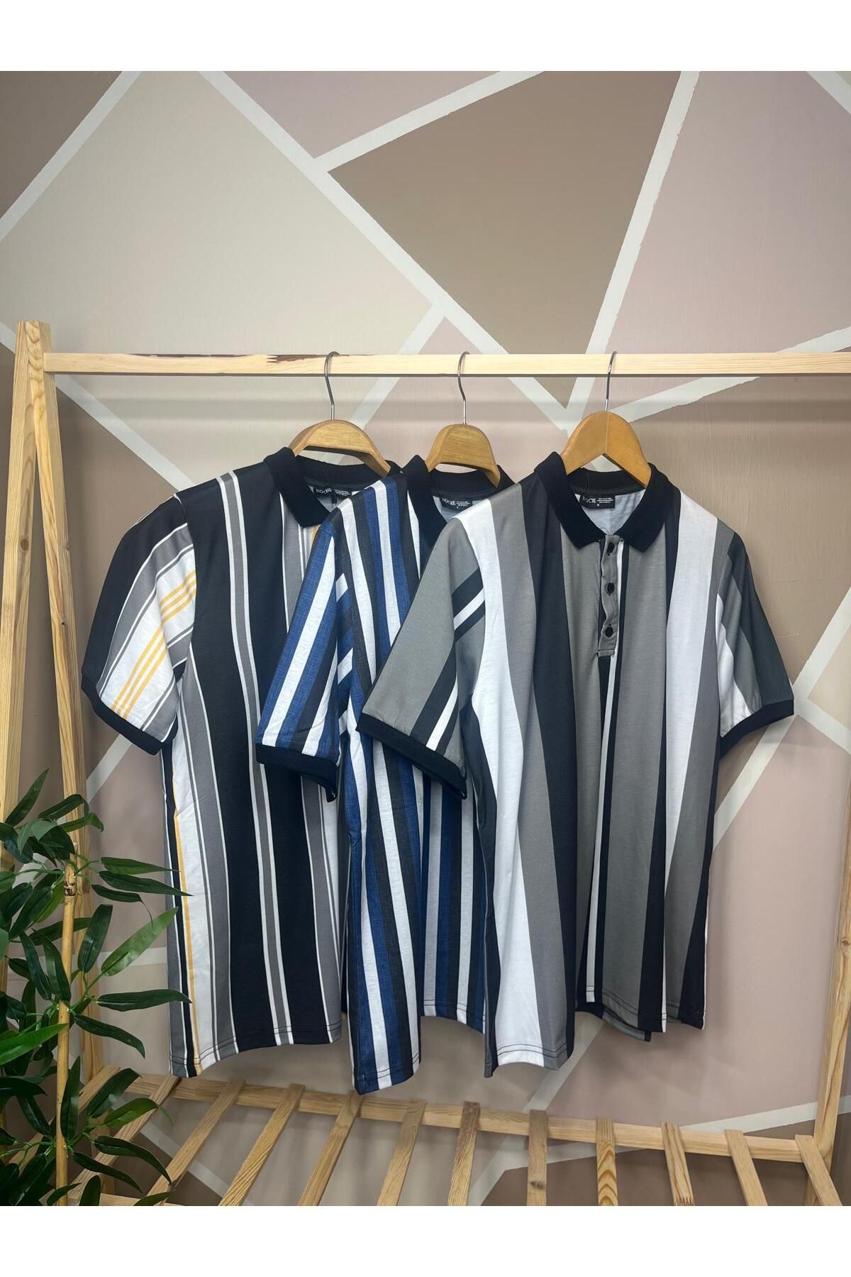 MFZ Giyim 3'Lü Polo Yaka T-shirt