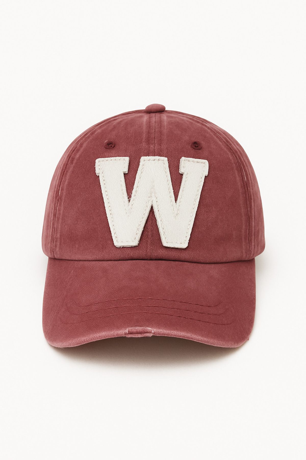 NO BRAND Wild Jokers 1958 W Patch Şapka – Bordo Vintage Model-Eskitme Detaylı