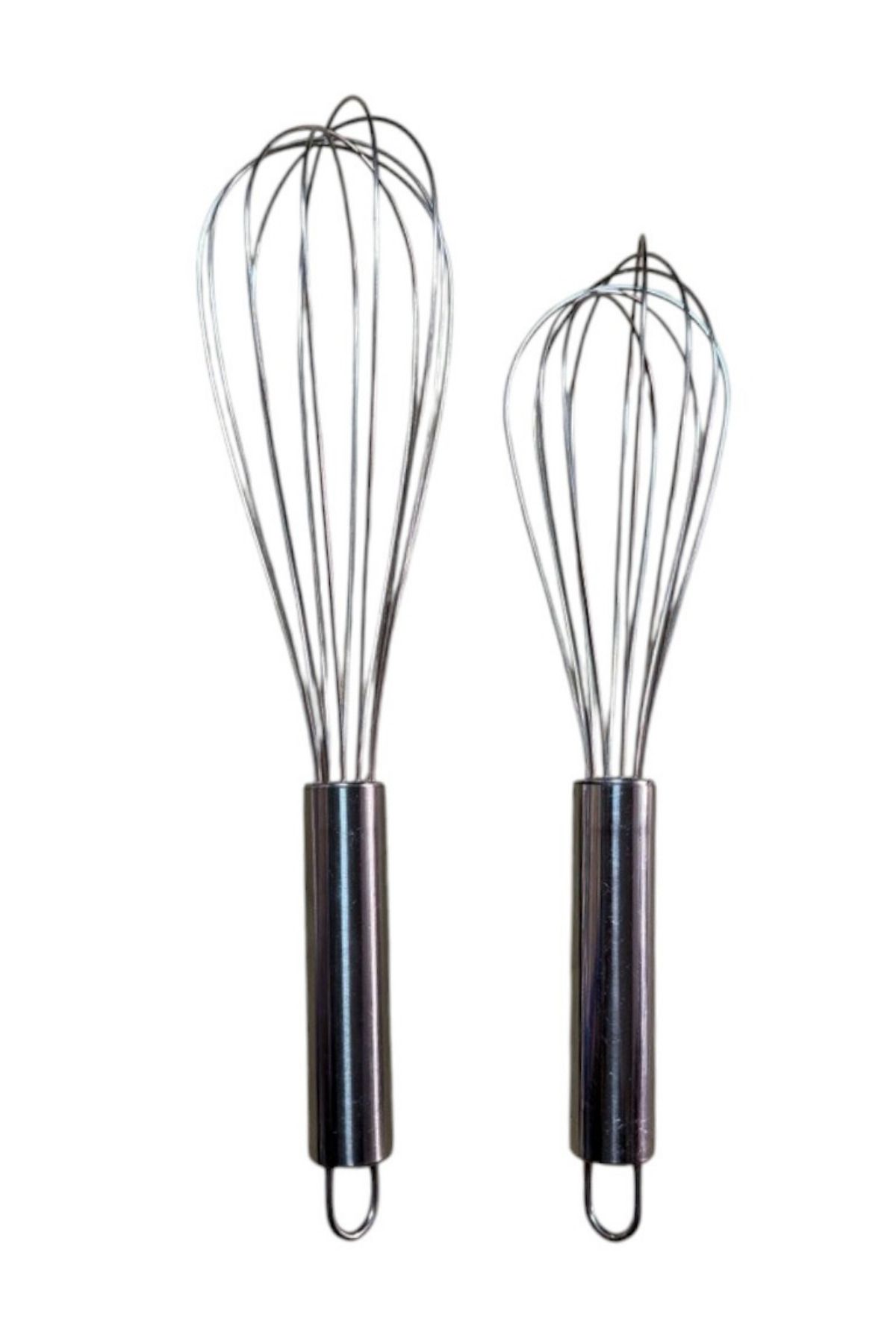 Kitchen Design Lab Metal Çırpıcı 35 ve 30 Cm ikili Set-iki Boy Metal Çırpıcı
