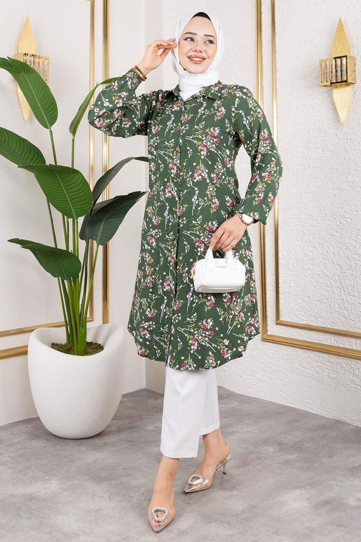 Mec Fashion Asel Çiçekli Viskon Tunik