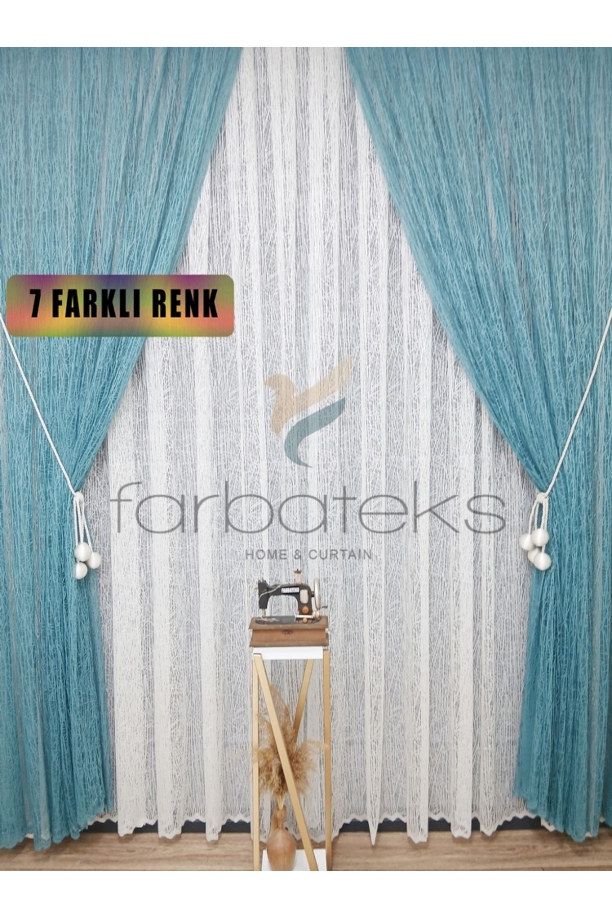 farbateks Mint Camkırıgı Sağ/Sol İç Tül Takım Tül Fon Perde