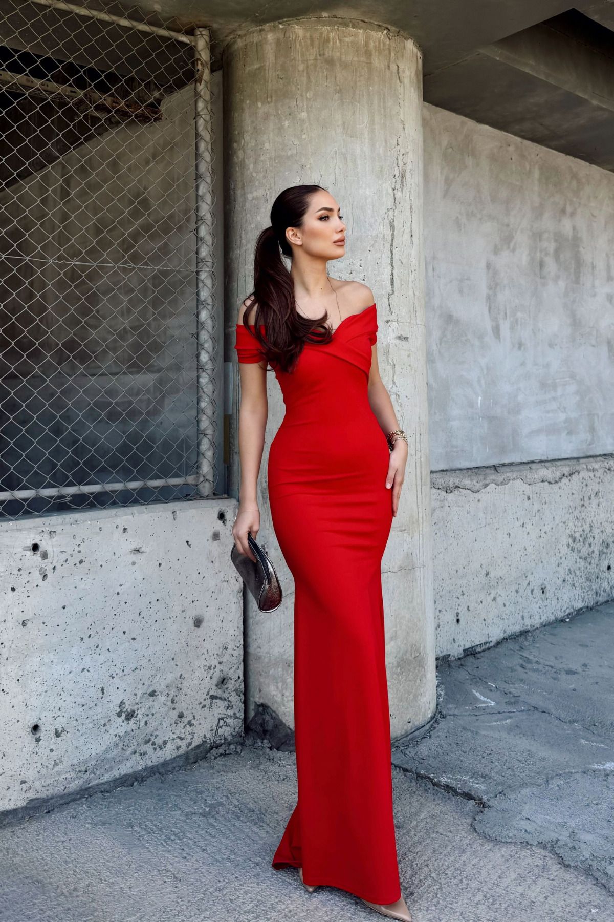 Sindimoda Natalia Carmen Yaka Balık Abiye 582904