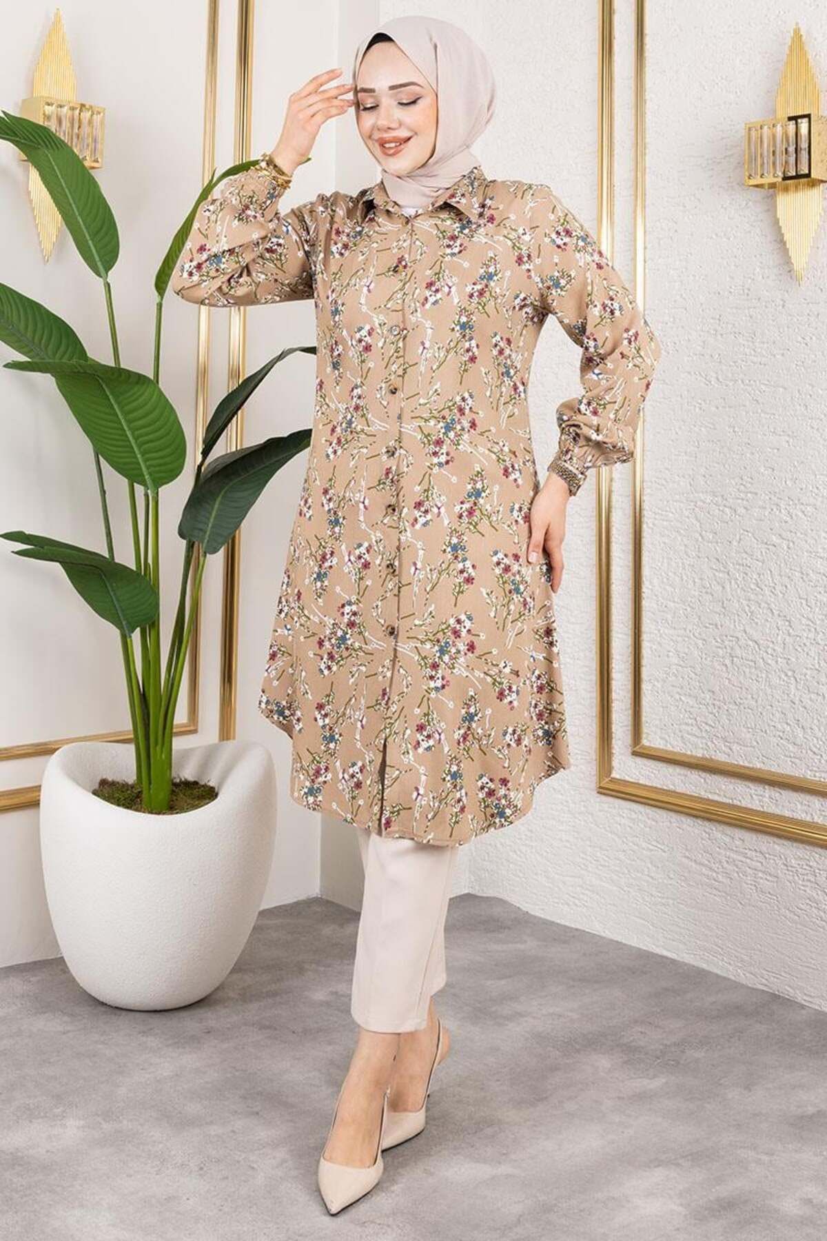Mec Fashion Asel Çiçekli Viskon Tunik