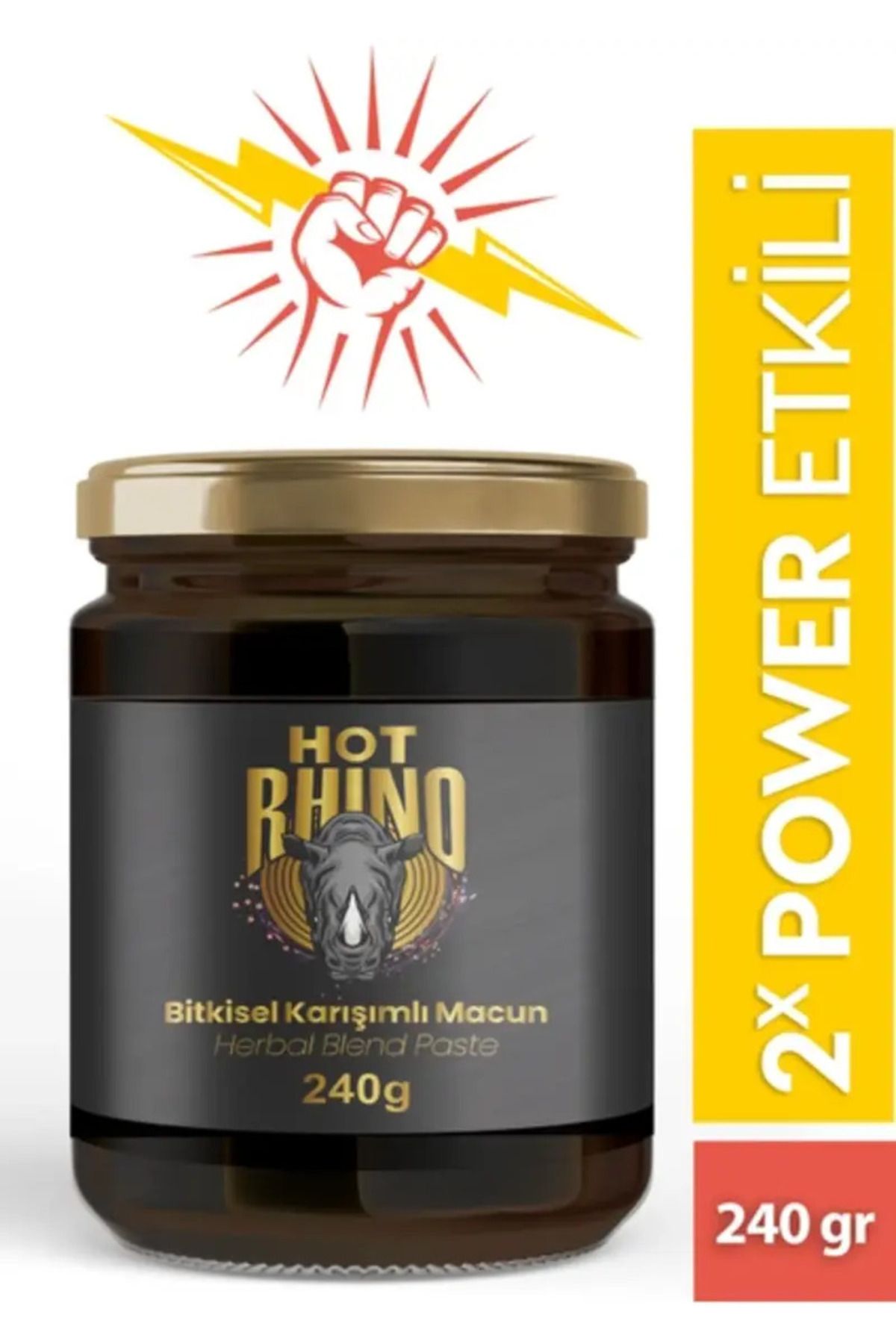 MEDİCREAM Hot Rhino Erkeklere Özel Bitkisel Karışımlı Performans Artıran Ballı Atom Macun 240 Gr X 2 Adet