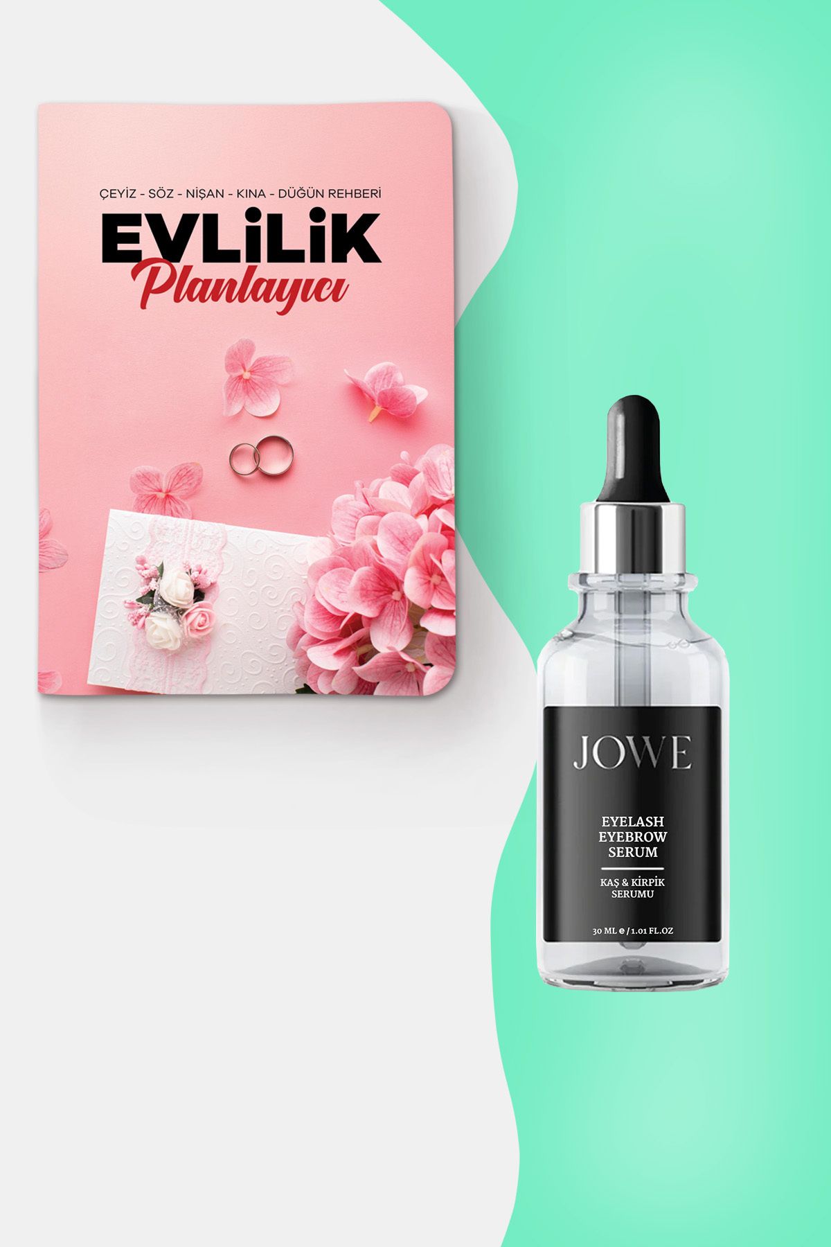 nesnel yayınlar Evlilik Planlayıcı Günlük ve Jowe Kaş ve Kirpik Serumu - 30 ml