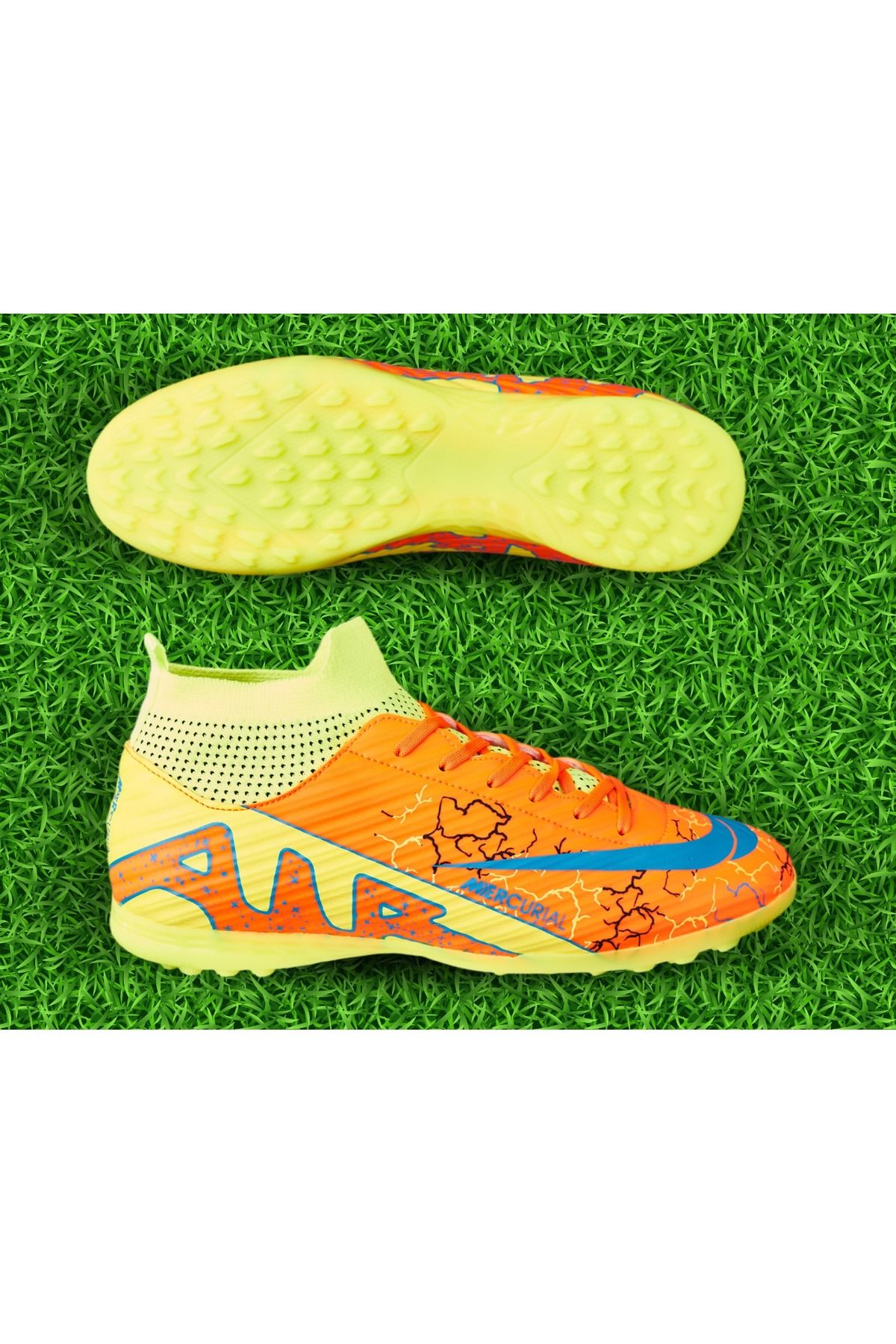 VİTUS Mercurial Bilekli Çoraplı Krampon Çim Ve Halısaha Yetişkin Çocuk Unisex Futbol Ayakkabısı