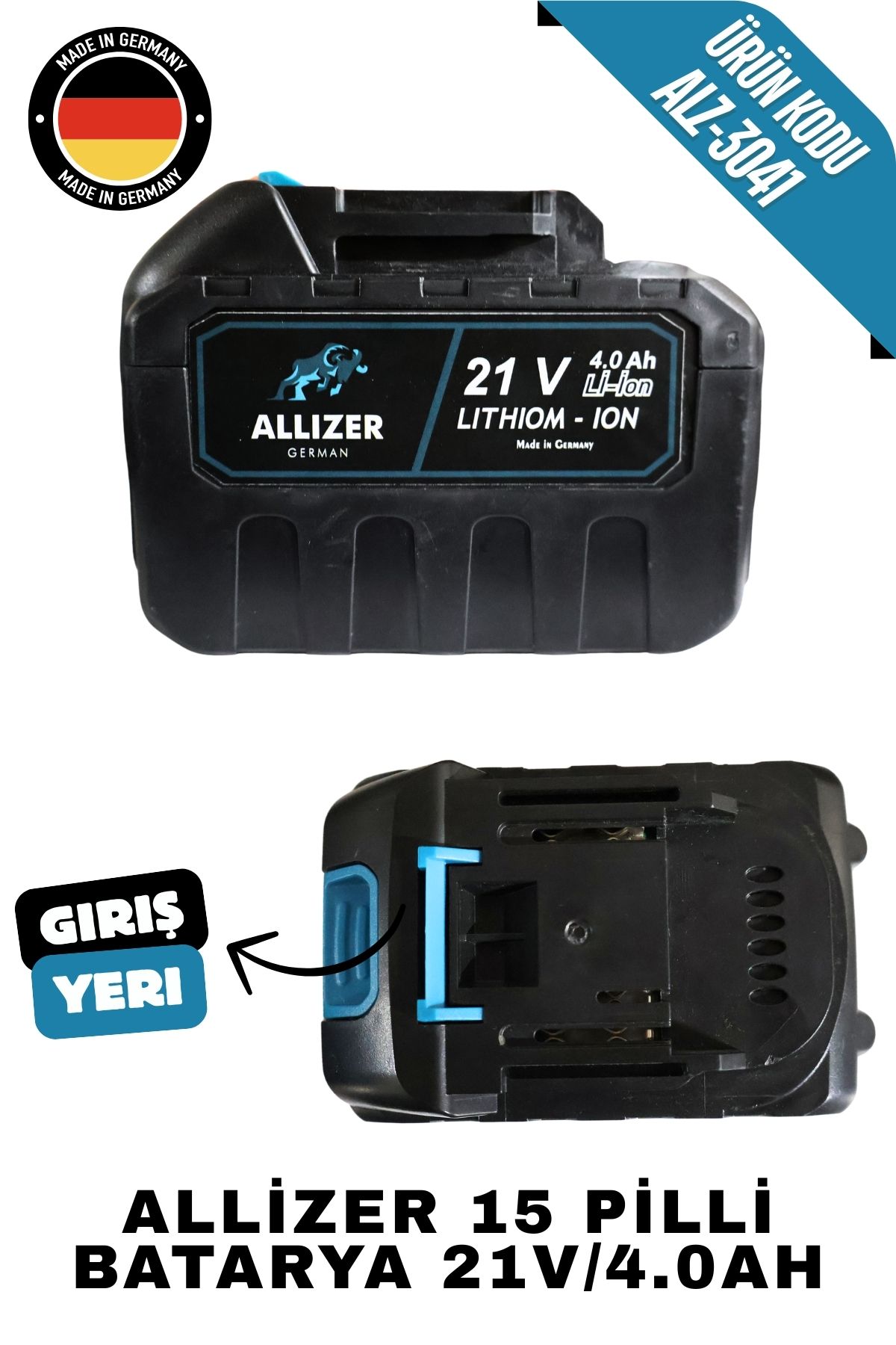 ALLİZER GERMAN ALLİZER 15 PİLLİ BATARYA 21V/4.0AH
