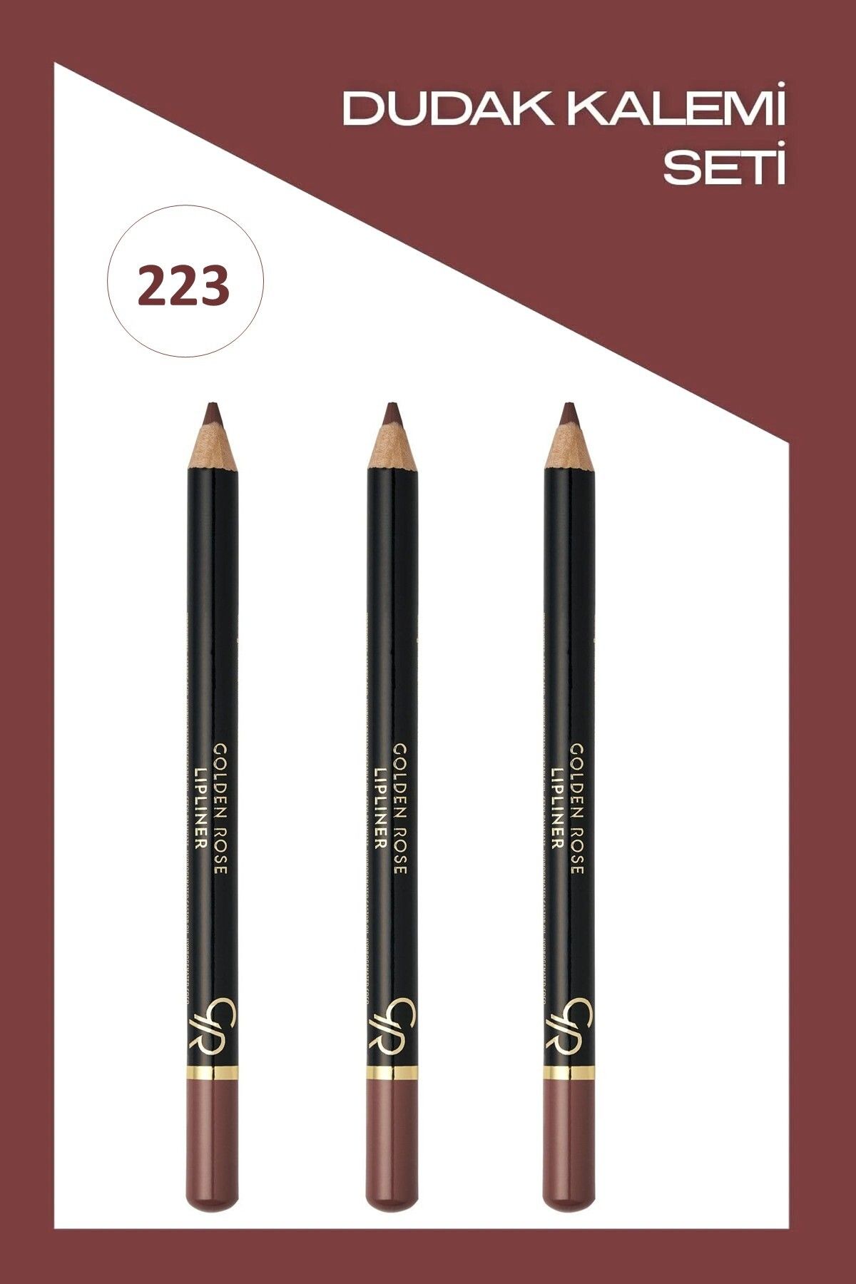 Golden Rose Lipliner No: 223 - Dudak Kalemi 3'lü Set