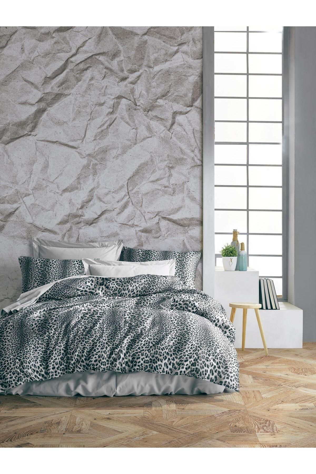 Snow Home Concept Pamuklu Çift Kişilik Nevresim Takımı Leopart