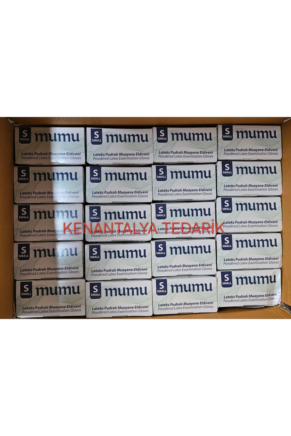 Mumu Lateks pudralı eldiven S koli 20 paket
