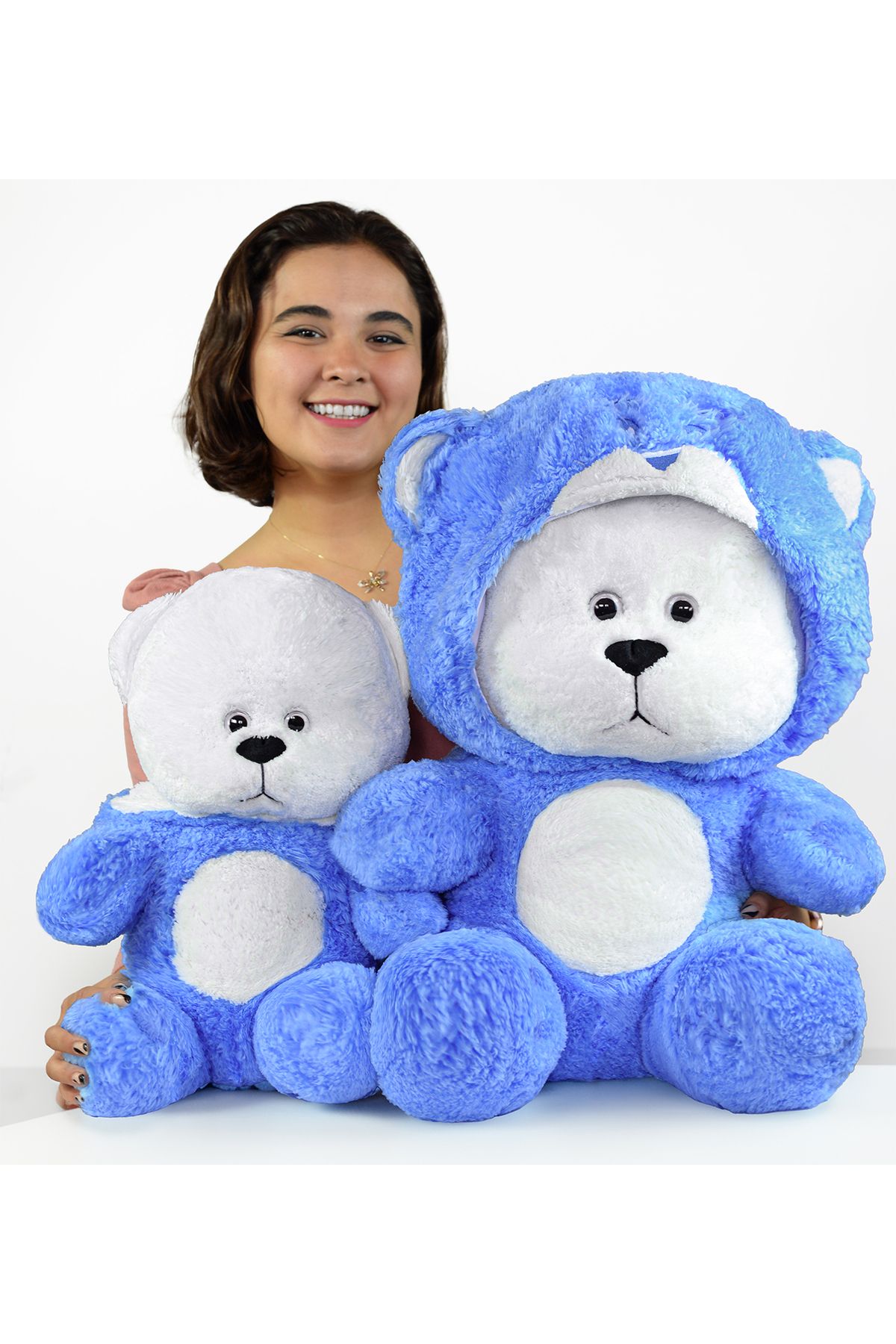 Özgüner Oyuncak 70 Cm Kapşonlu Sevimli Uykumcuk Peluş Ayıcık Panda