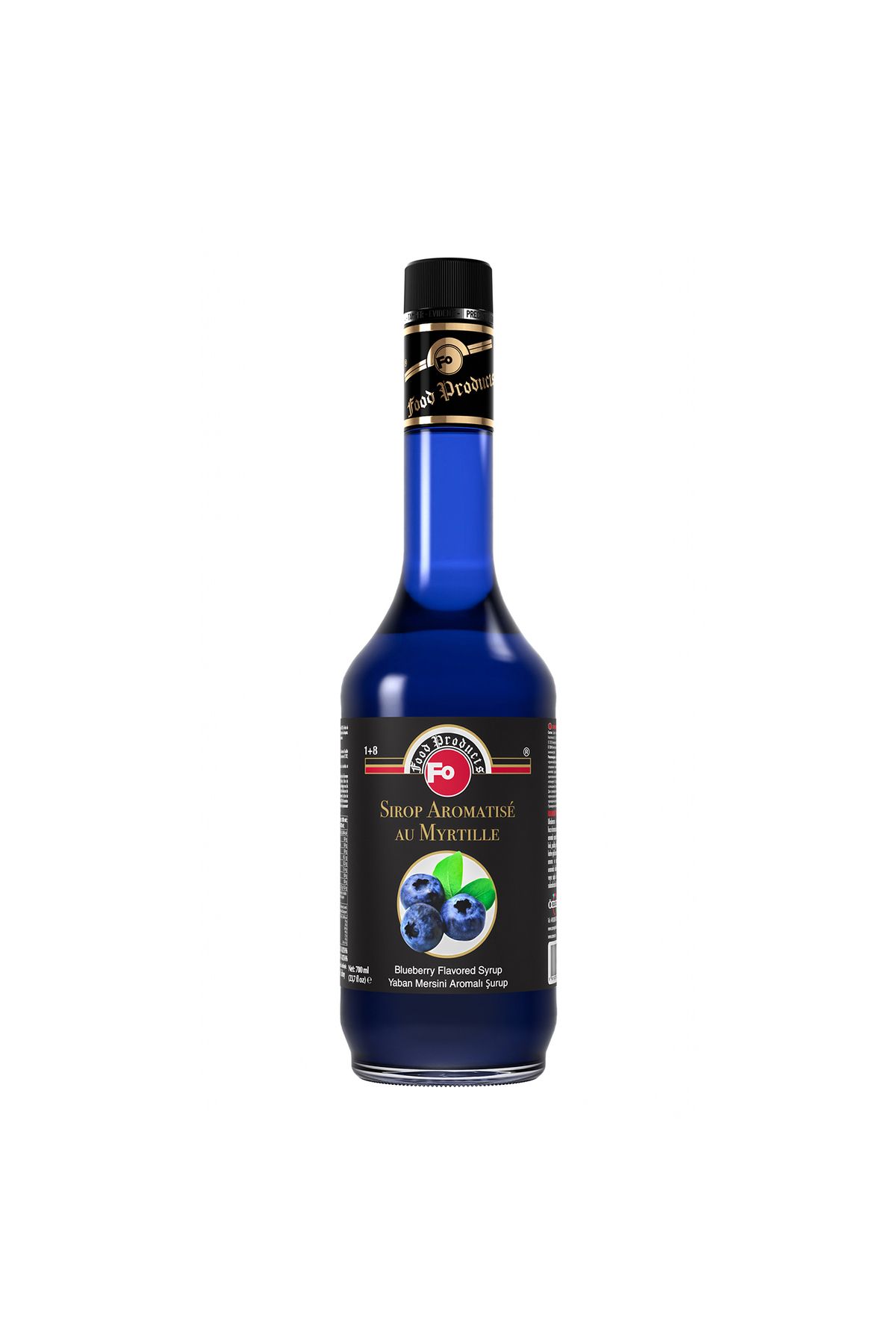 FO Yaban Mersini Aromalı Şurup 700 ml - Mavi