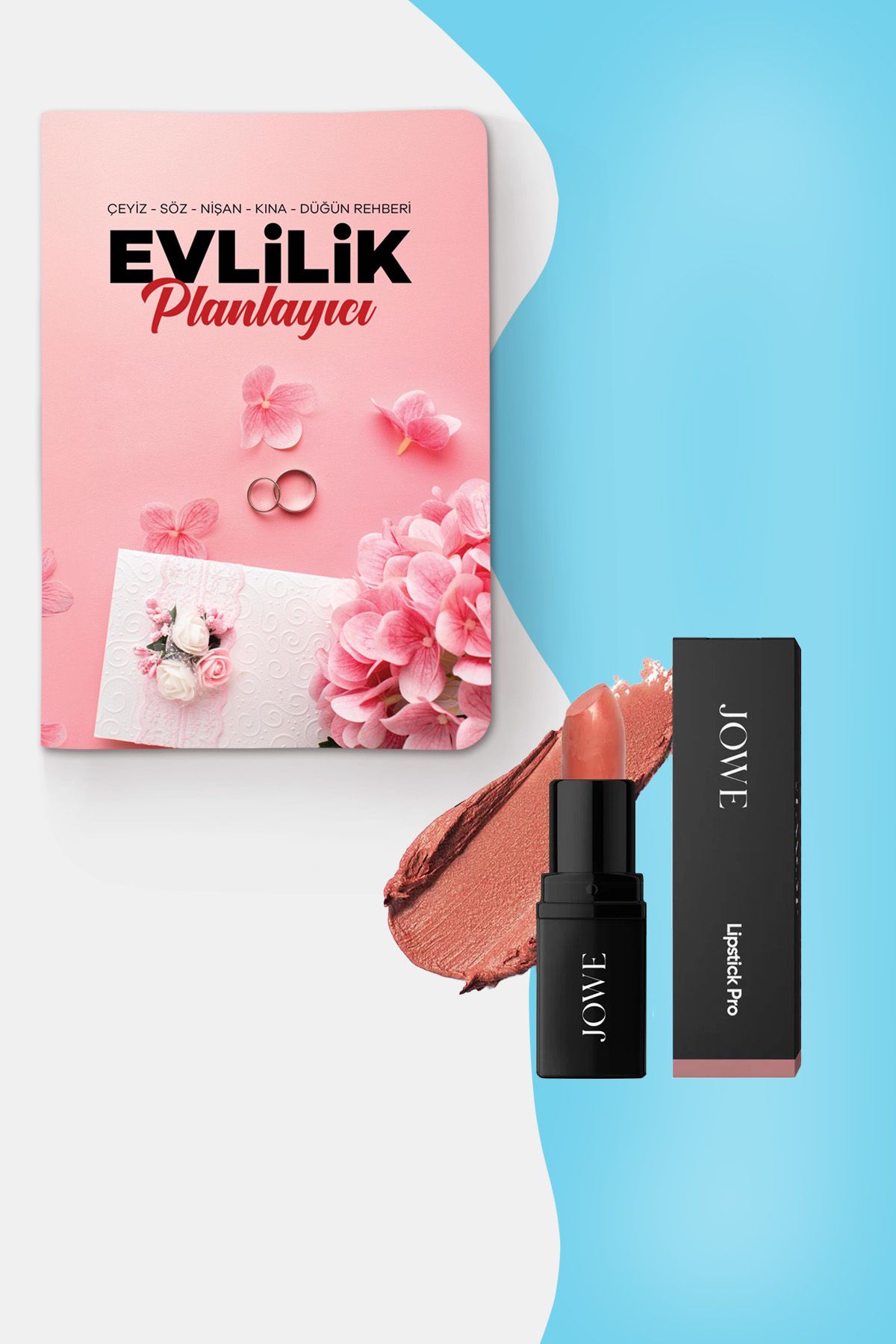 nesnel yayınlar Evlilik Planlayıcı Günlük ve Jowe Yoğun Renk ve Nemlendirici Lipstick Pro - 110