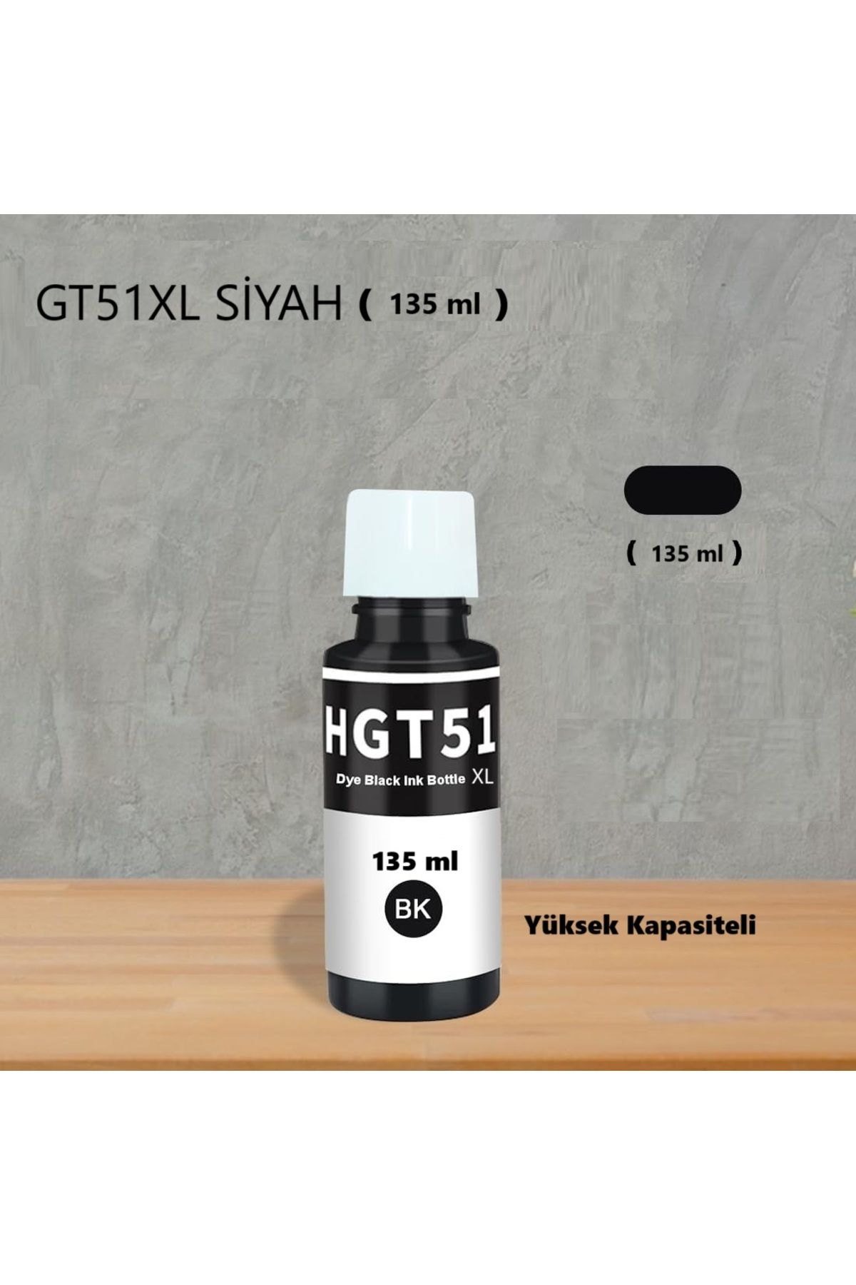 TecHarbor HP GT51XL 5810 / 5820 / 115/310/315/319/410/ 415/419/450 /455 /457 135 ml Muadil Mürekkep Siyah