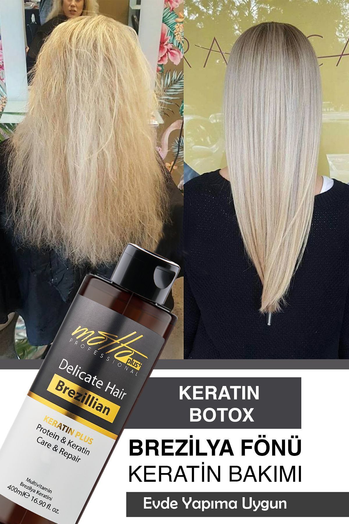 Brezilya Fönü Saç Düzleştirici Keratin Botox Bakımı 400 ml