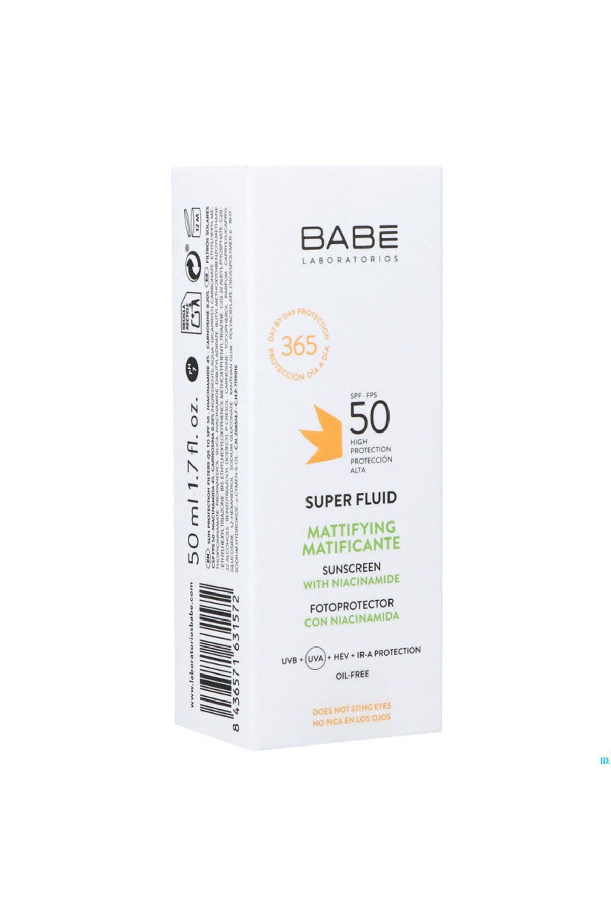 Babe Laboratorios-Babe Super Fluid Sunscreen - Mattifying Spf50 50ml 2