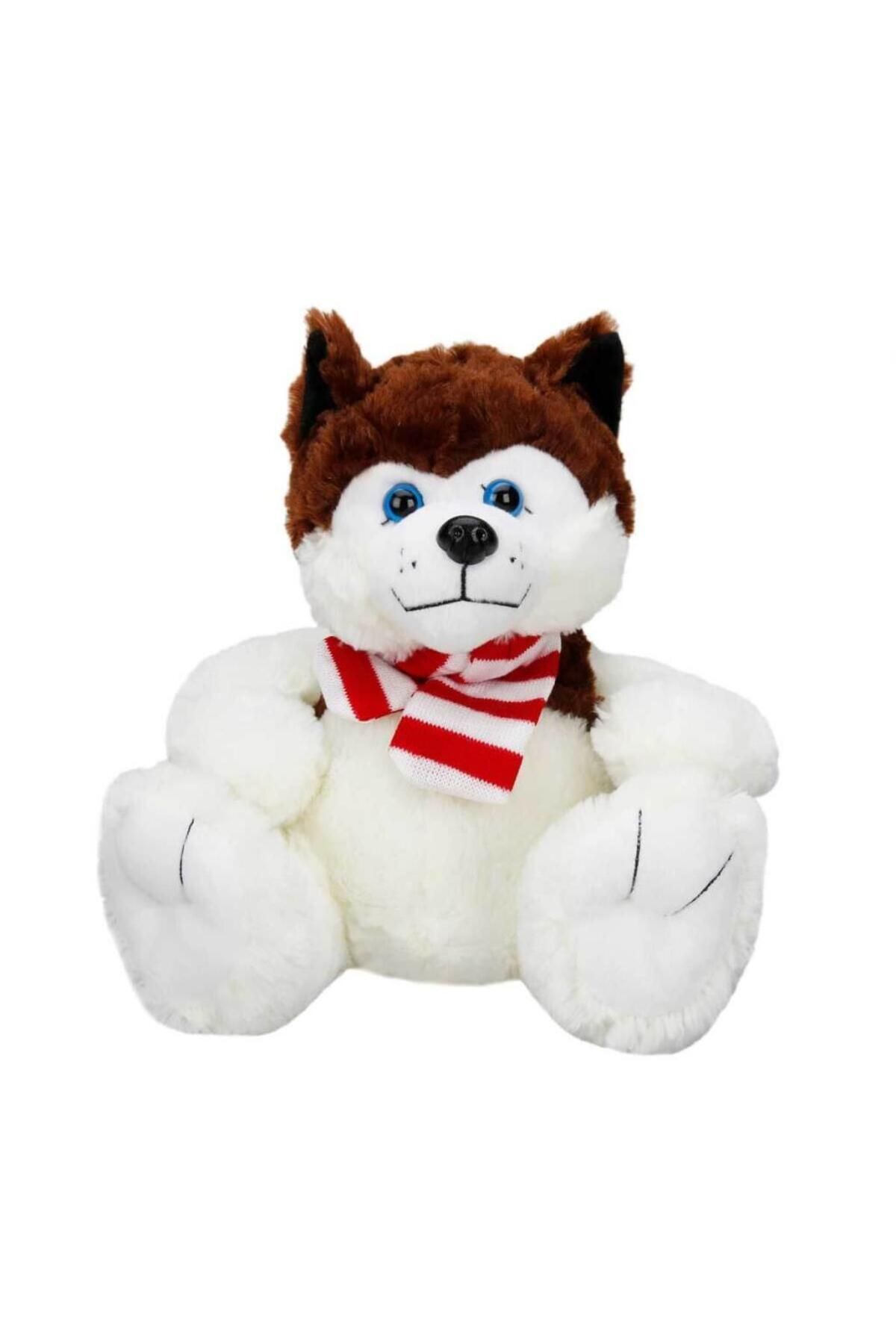 Skygo Sunman Oturan Husky Atkılı Peluş Köpek 30 cm