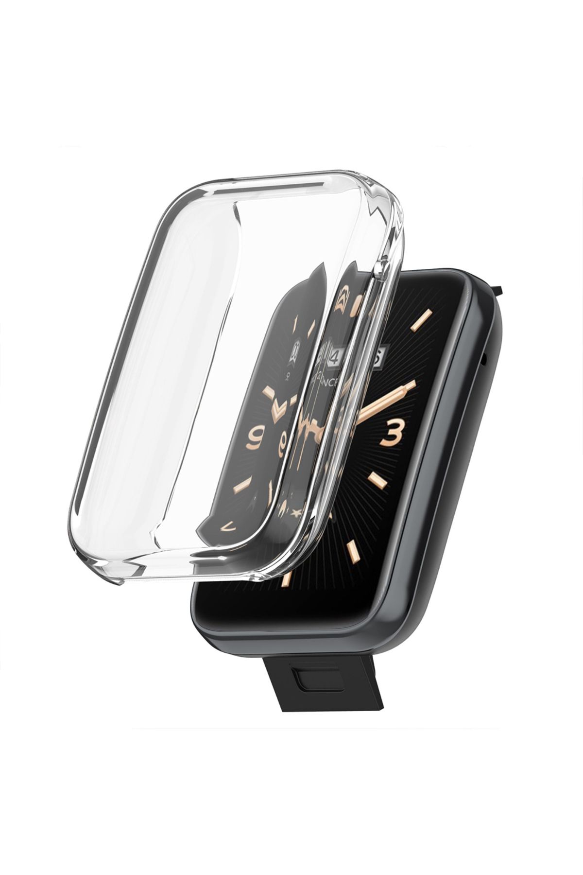Sneezy Mi Band 7 Pro İle Uyumlu Yumuşak Silikon 360 Tam Koruma Kasa ve Ekran Koruyucu