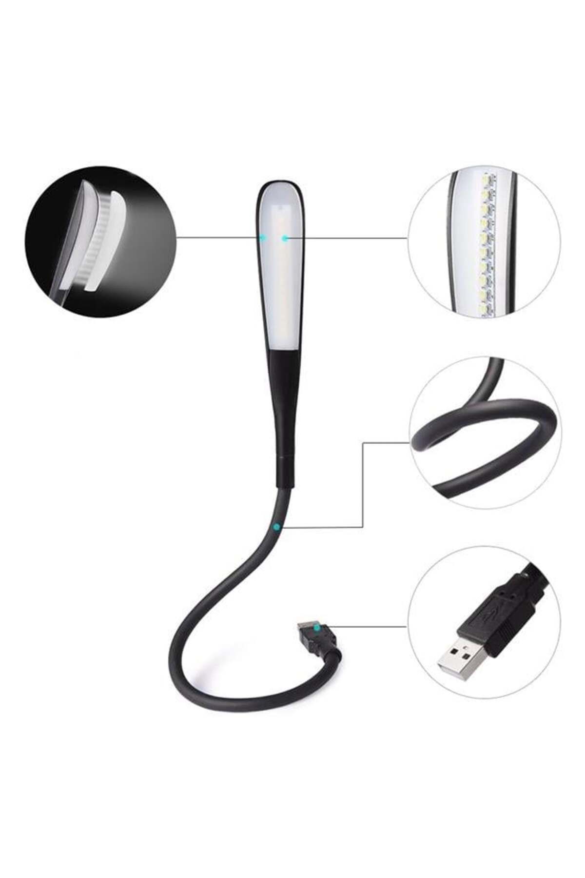 Powermaster Pm-24561 14 Ledli Siyah Esnek Usb Led Lamba
